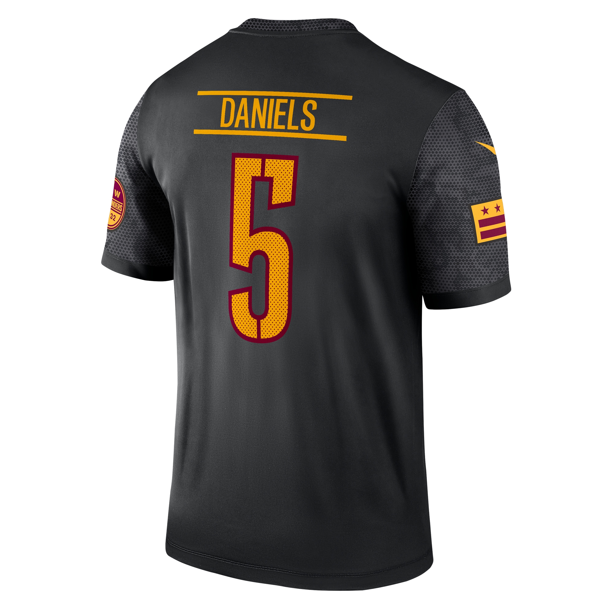 Jayden Daniels Washington Commanders Nike Legend Player Performance Top – Black Clowdercats