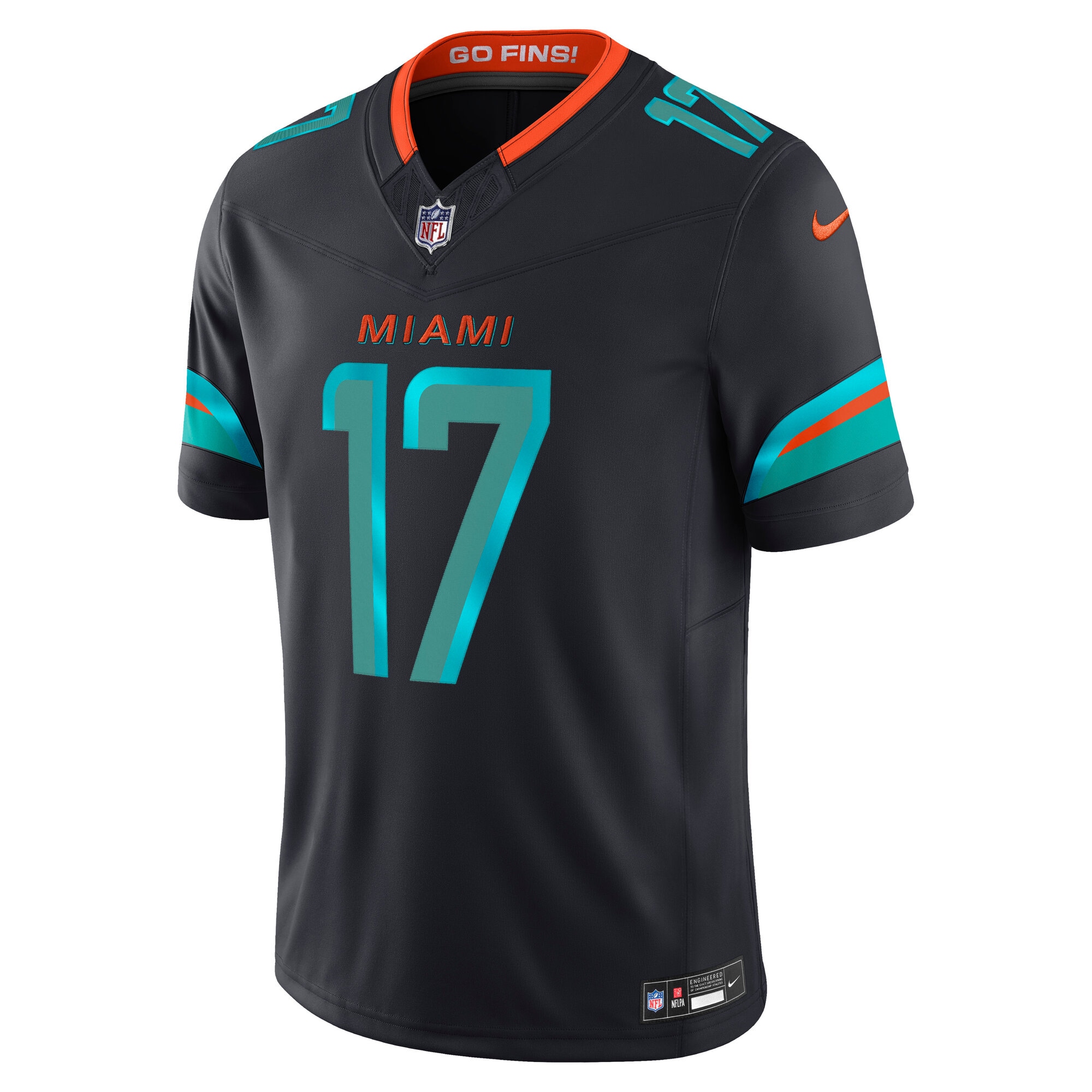 Jaylen Waddle Miami Dolphins Nike 2025 Rivalries Collection Limited Jersey – Pitch Blue Clowdercats