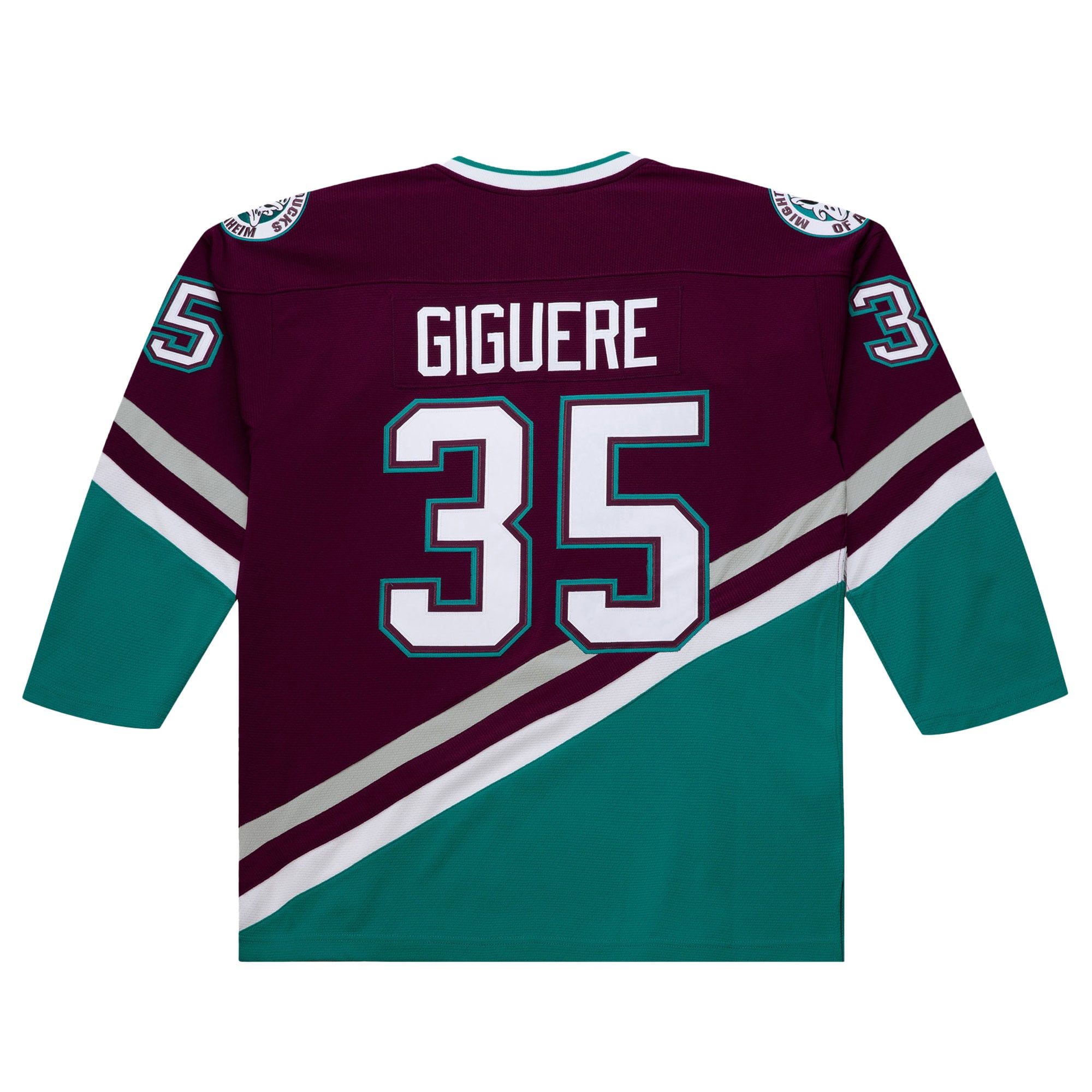 Jean-Sebastien Giguere Anaheim Ducks 2002-03 Power Play Jersey – Purple Clowdercats