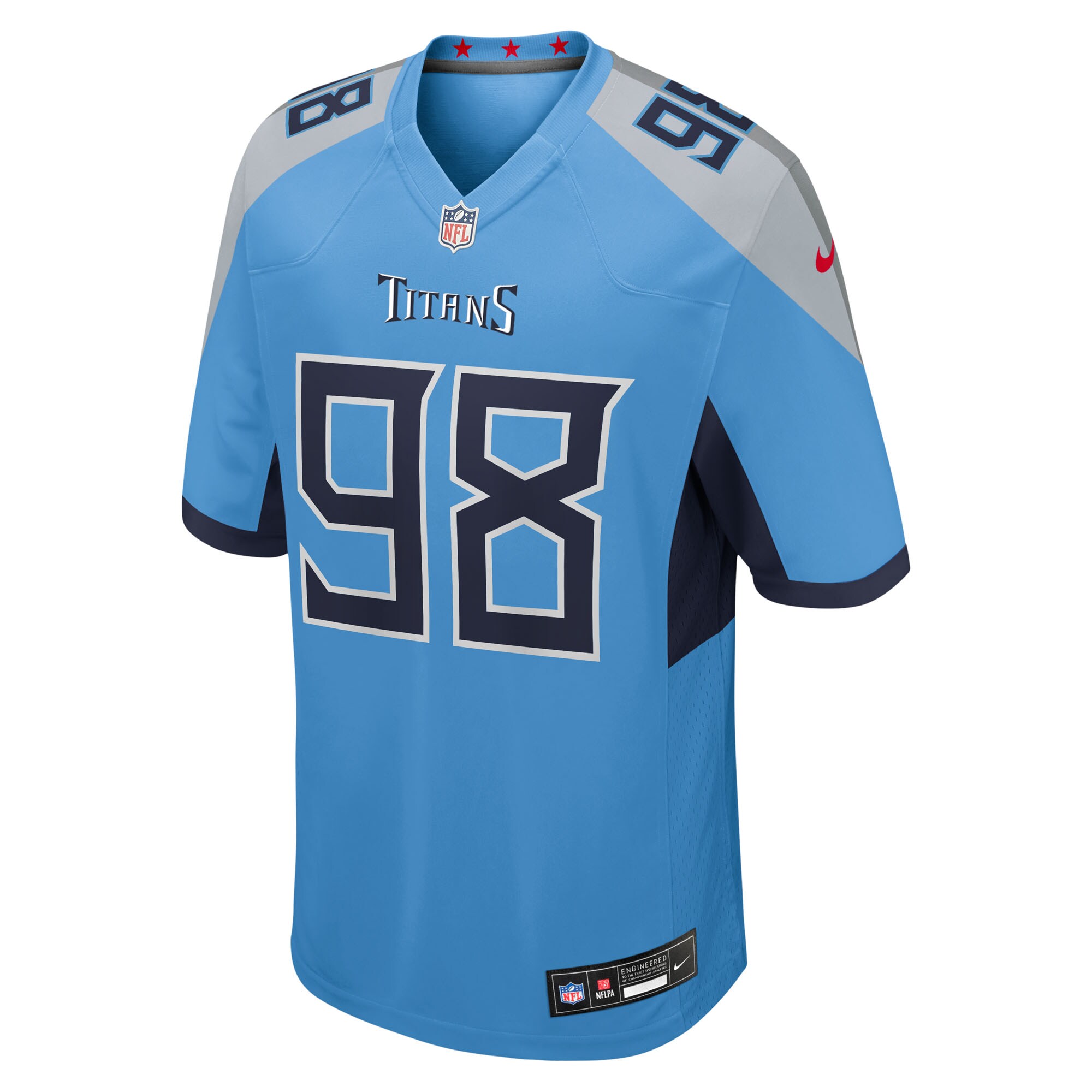 Jeffery Simmons Tennessee Titans Nike Team Game Jersey – Light Blue Clowdercats