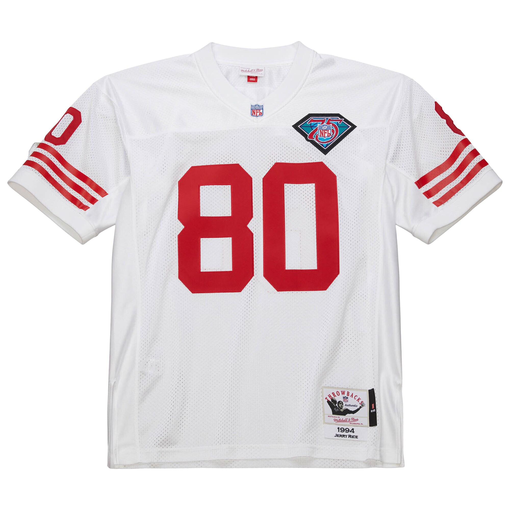 Jerry Rice San Francisco 49ers 1994 Mitchell & Ness Authentic Throwback Retired Player Jersey – White Clowdercats