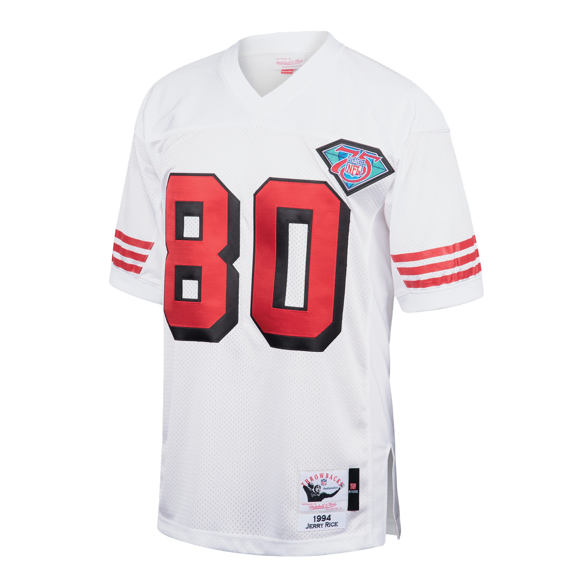 Jerry Rice San Francisco 49ers 1994 Mitchell & Ness Authentic Throwback Retired Player Jersey – White Clowdercats