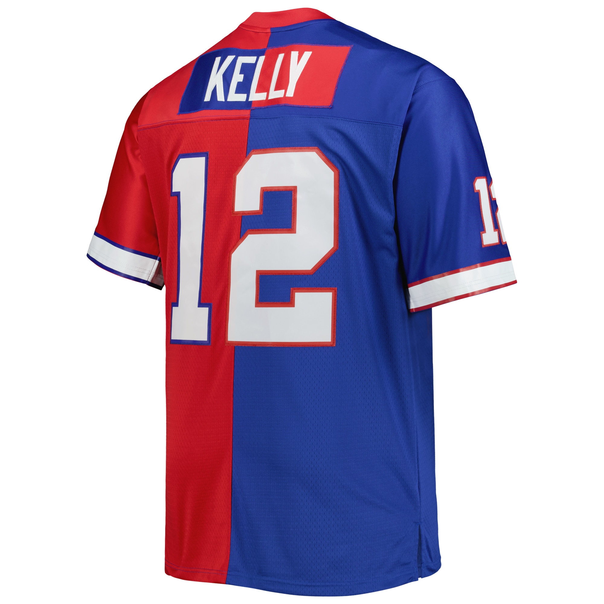 Jim Kelly Buffalo Bills Mitchell & Ness Big & Tall Split Legacy Retired Player Replica Jersey – Royal/Red Clowdercats