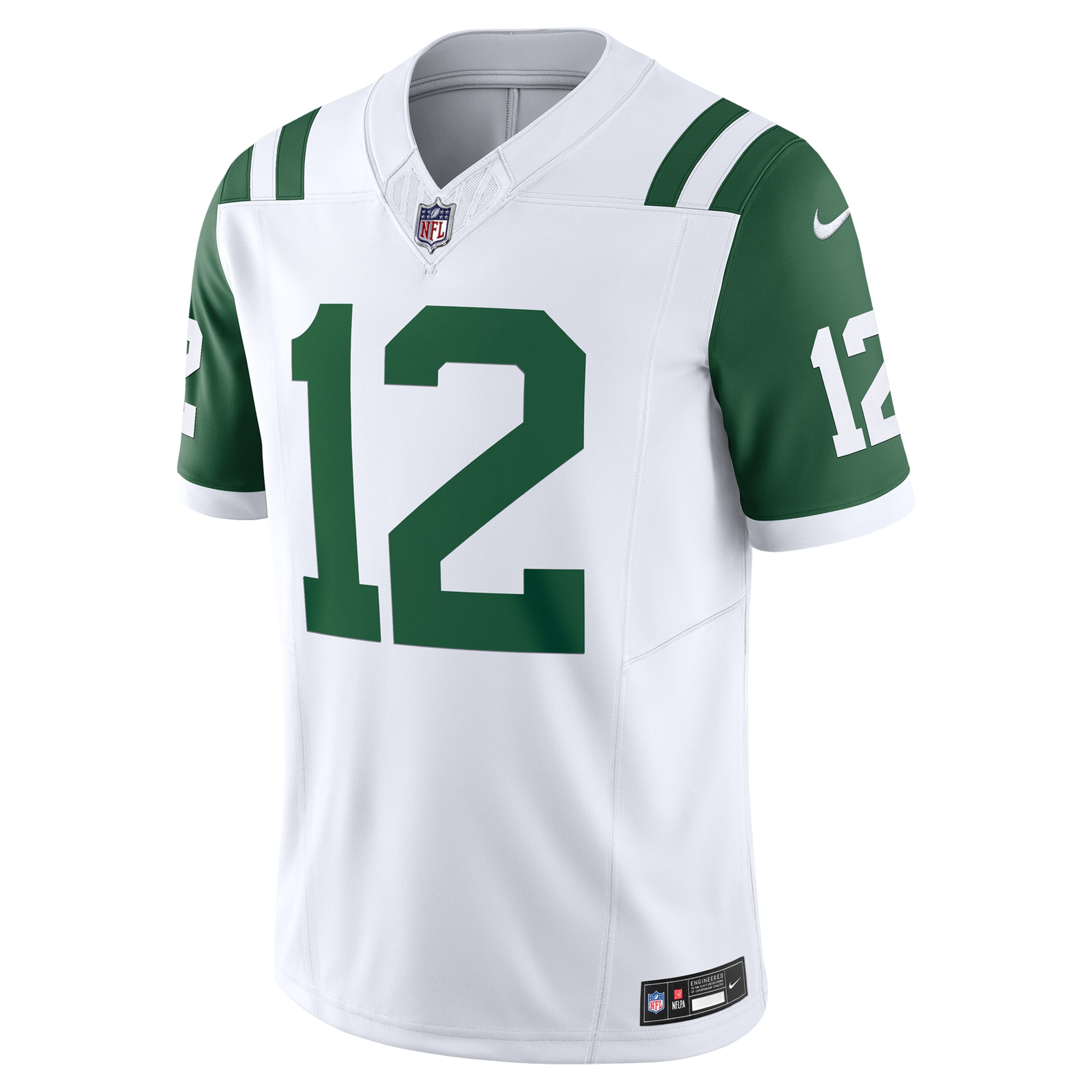 Joe Namath New York Jets Nike Classic Alternate Vapor F.U.S.E. Retired Player Limited Jersey – White Clowdercats