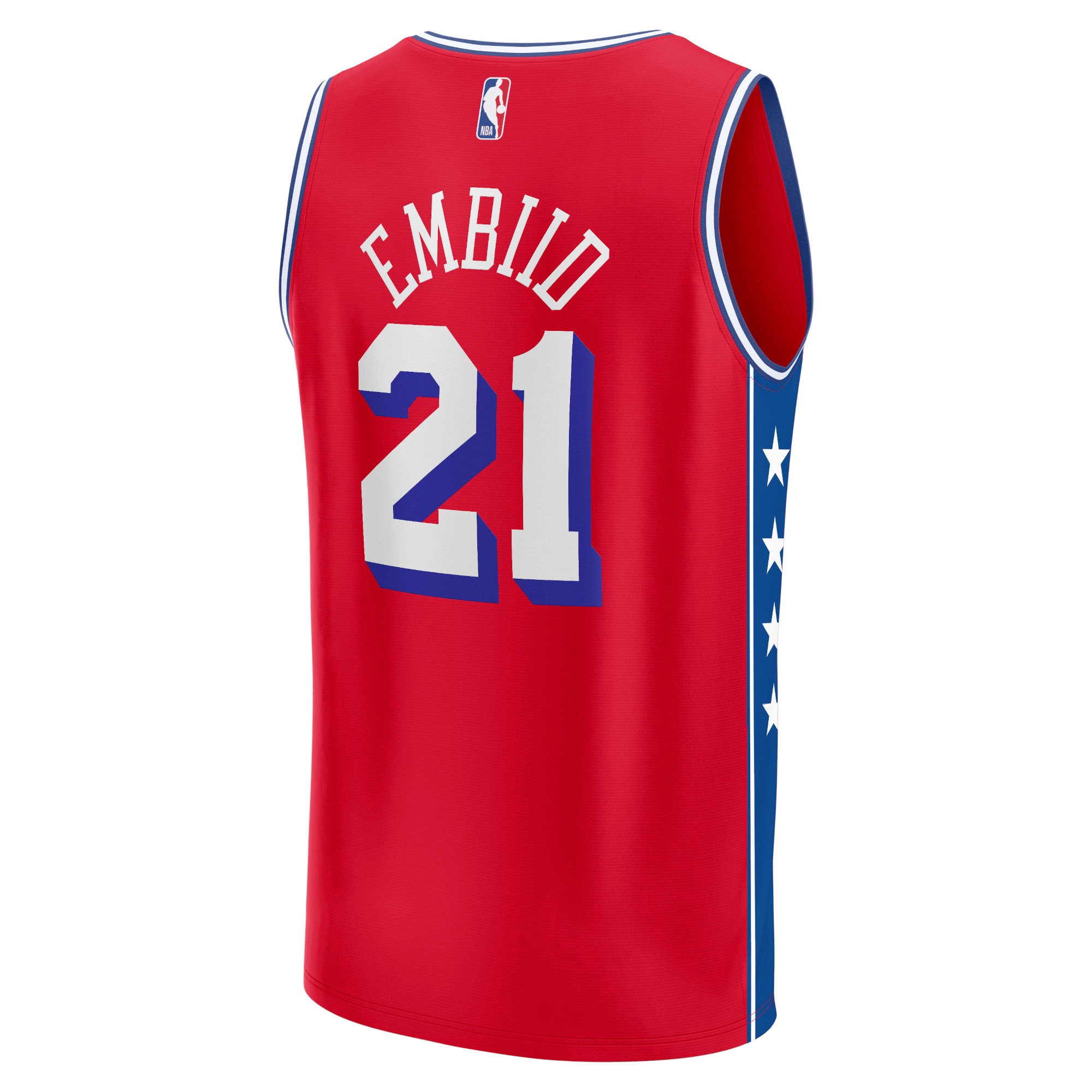 Joel Embiid Philadelphia 76ers Fanatics Fast Break Replica Player Jersey – Statement Edition – Red Clowdercats