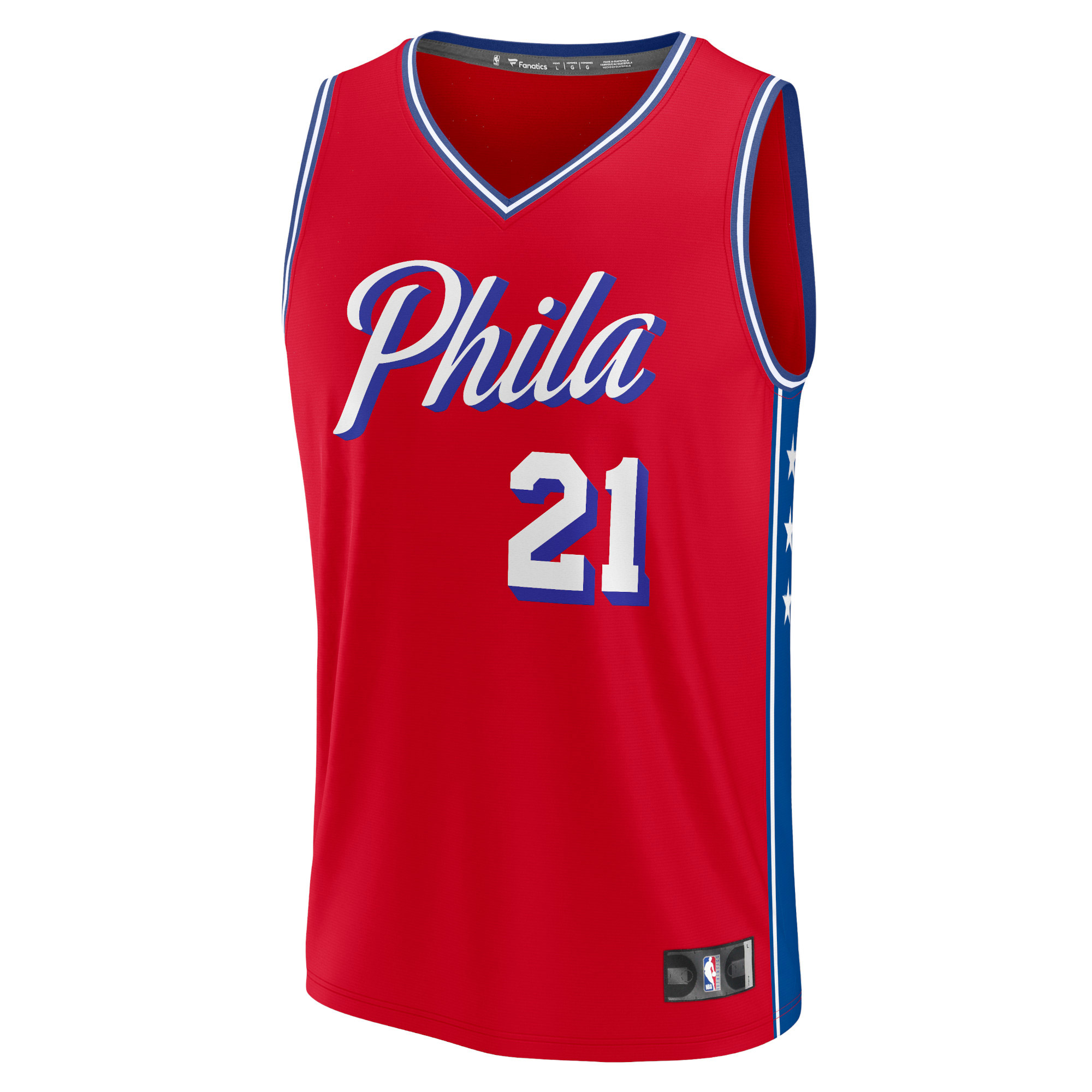 Joel Embiid Philadelphia 76ers Fanatics Fast Break Replica Player Jersey – Statement Edition – Red Clowdercats