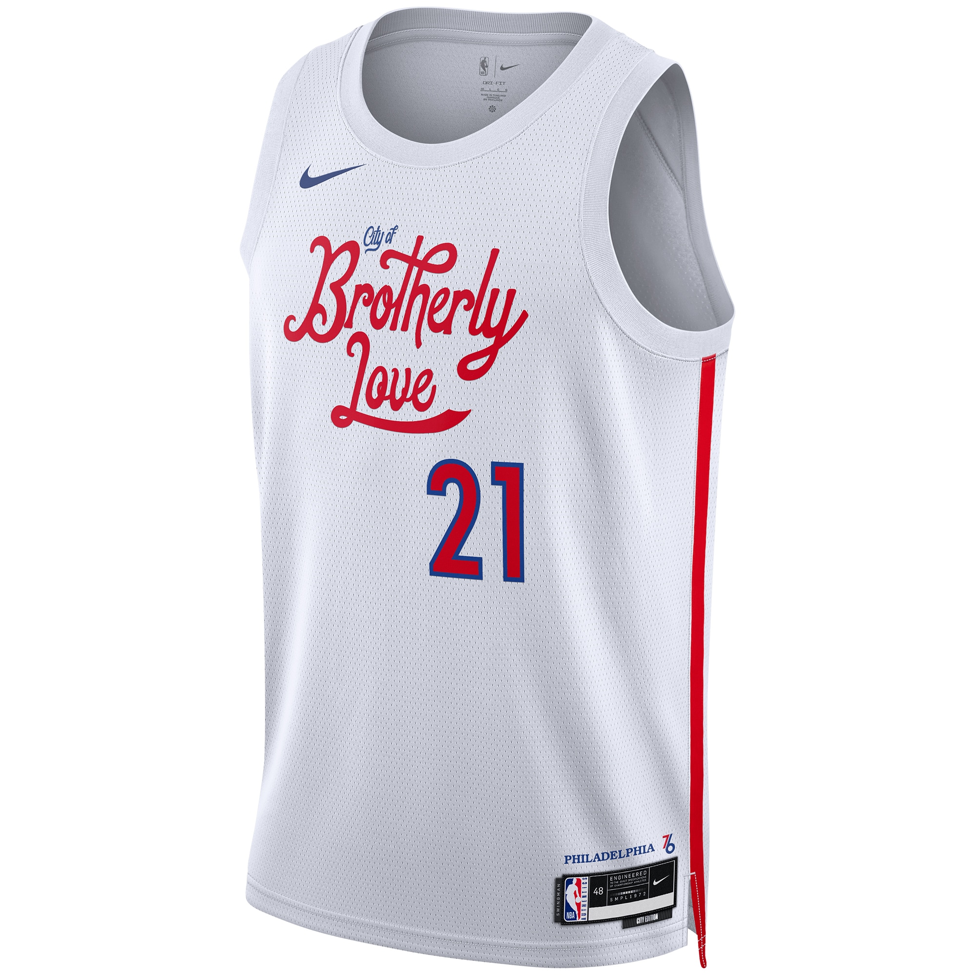 Joel Embiid Philadelphia 76ers Nike Unisex 2022/23 Swingman Jersey – City Edition – White Clowdercats