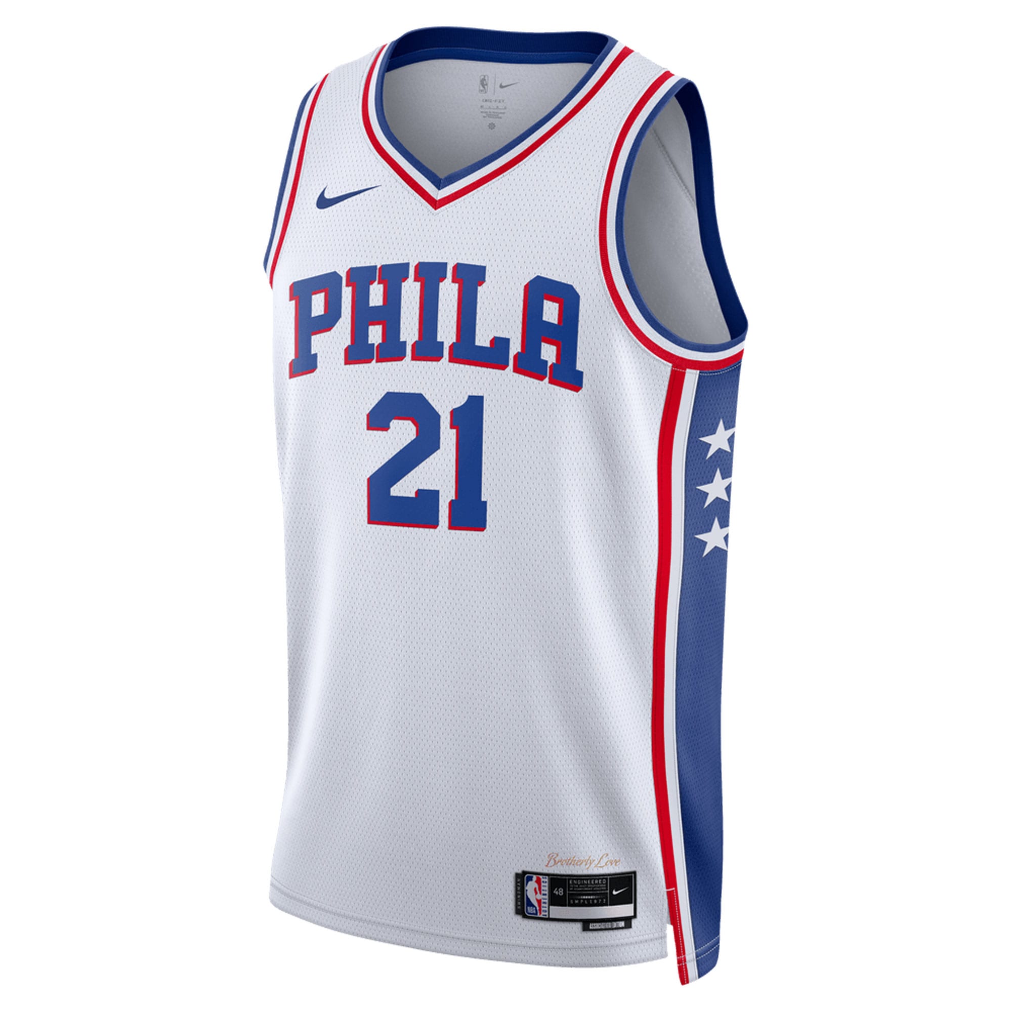 Joel Embiid Philadelphia 76ers Nike Unisex Swingman Jersey – Association Edition – White Clowdercats
