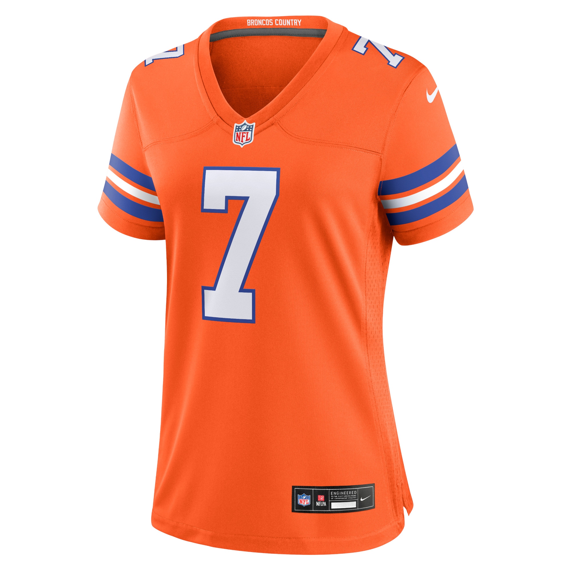 John Elway Denver Broncos Nike Women’s Mile High Collection 1977 Throwback Player Game Jersey – Orange Clowdercats