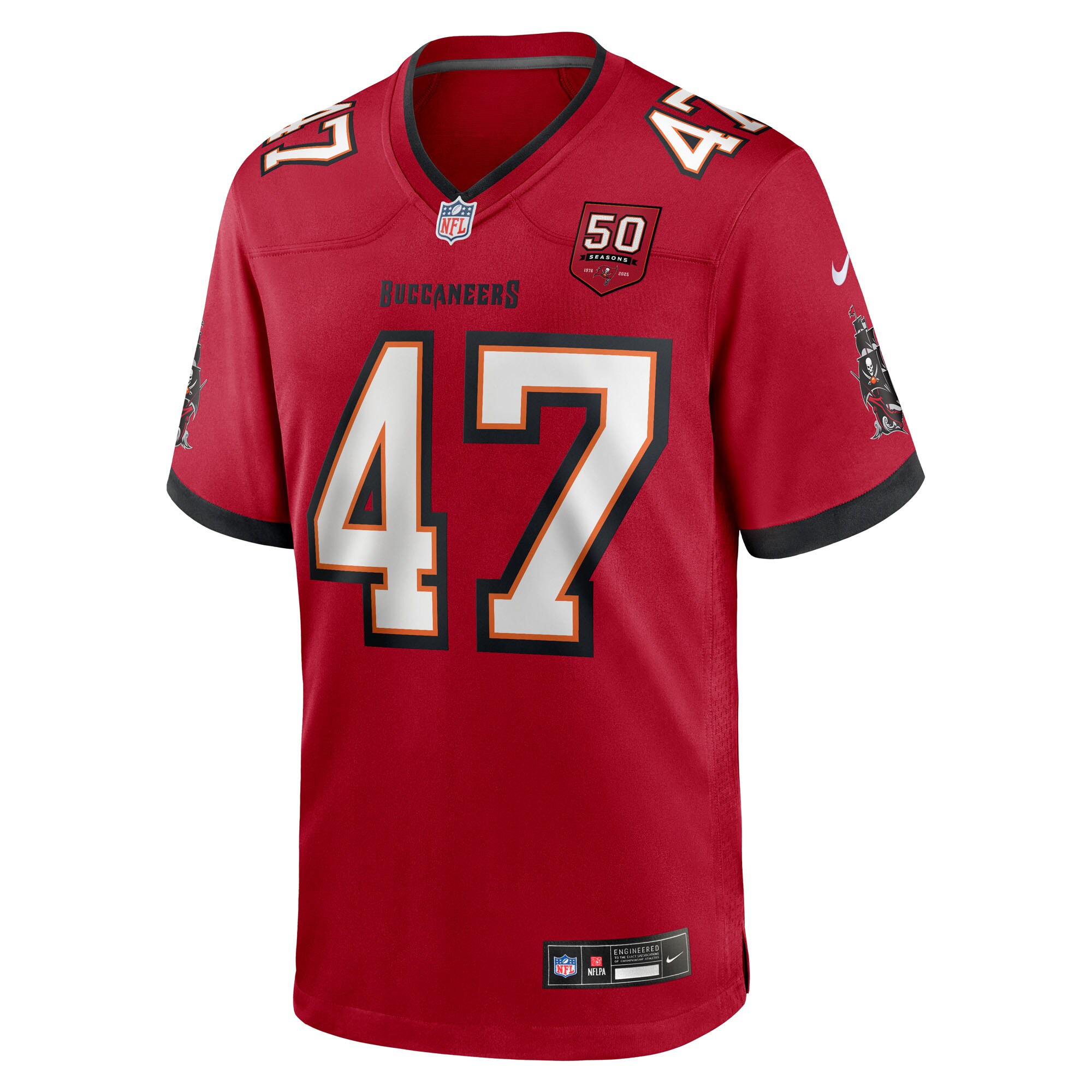 John Lynch Tampa Bay Buccaneers Nike 50th Anniversary Team Game Jersey – Red Clowdercats