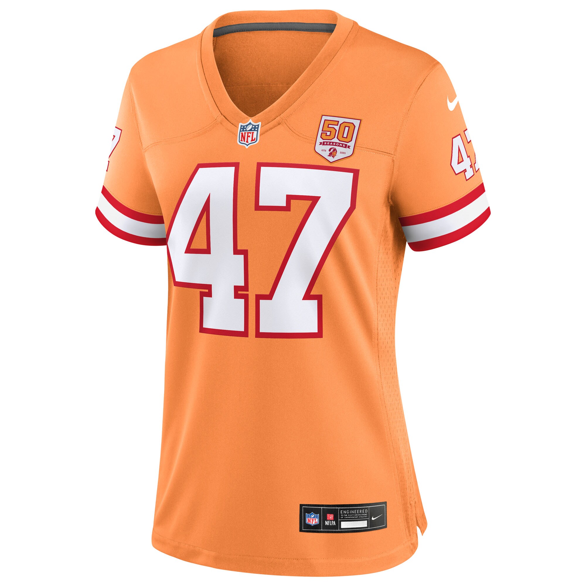 John Lynch Tampa Bay Buccaneers Nike Women’s 50th Season Game Jersey – Creamsicle Clowdercats
