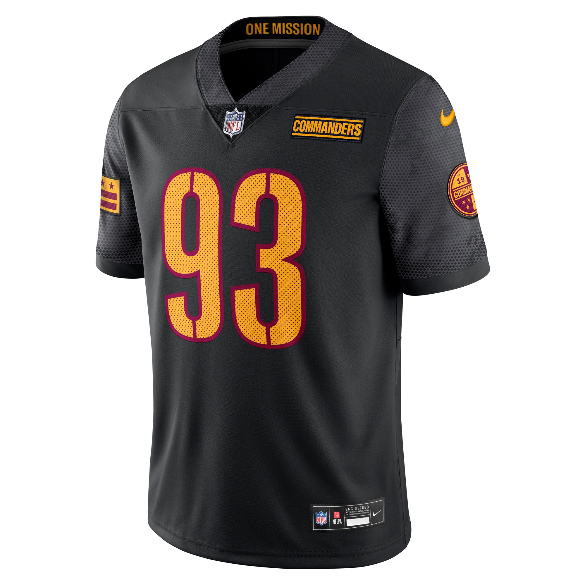 Jonathan Allen Washington Commanders Nike Alternate Vapor Untouchable Limited Jersey – Black Clowdercats