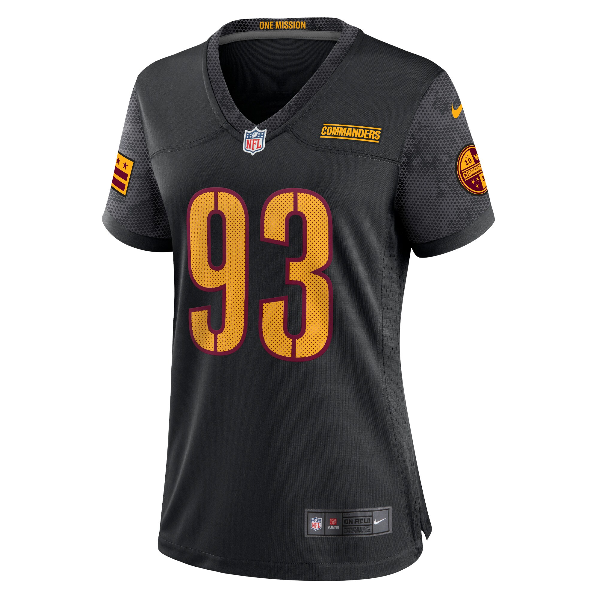 Jonathan Allen Washington Commanders Nike Women’s Alternate Game Player Jersey – Black Clowdercats