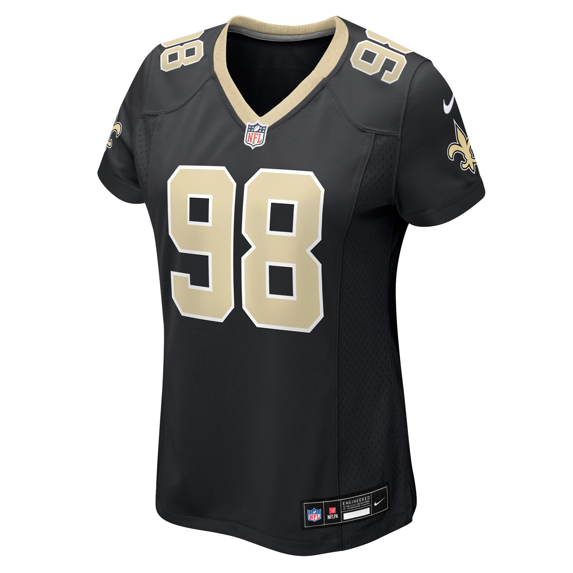 Jonathan Bullard New Orleans Saints Nike Women’s Team Game Jersey – Black Clowdercats