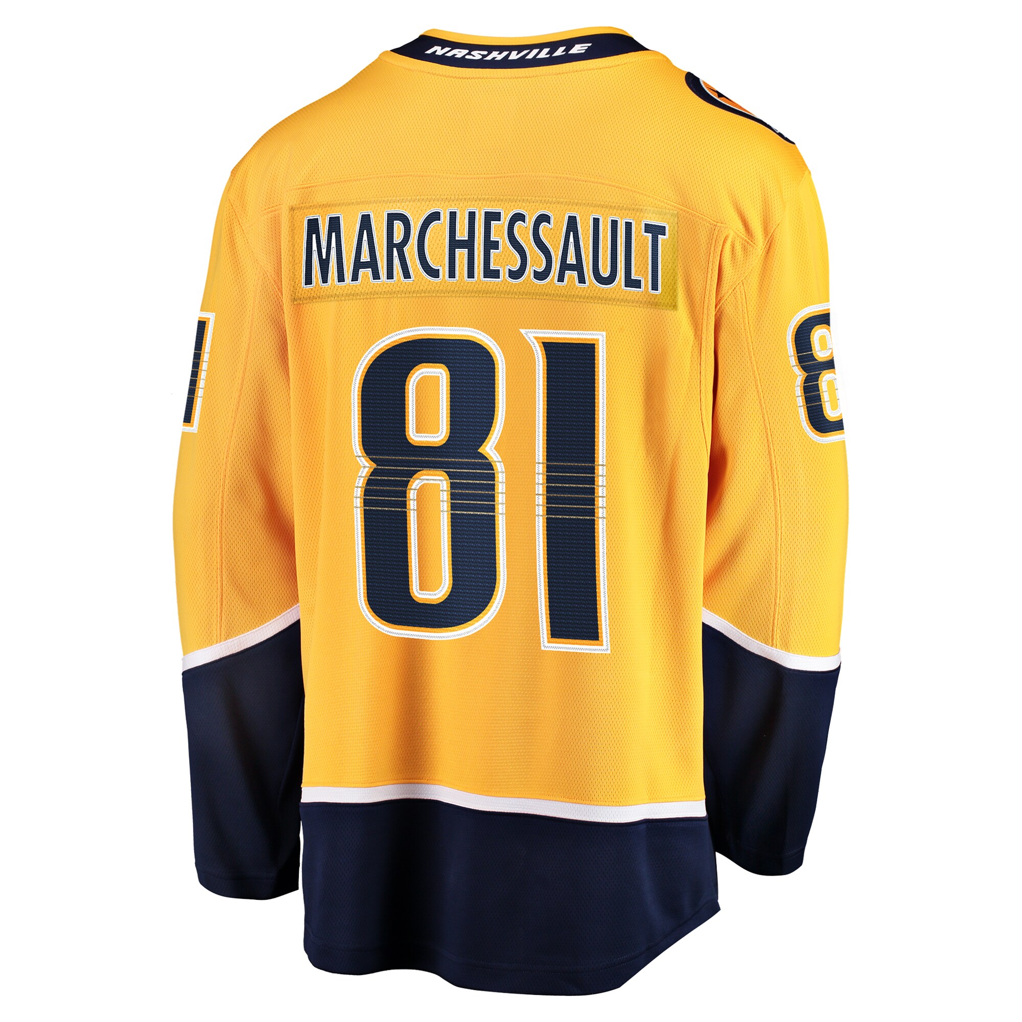 Jonathan Marchessault Nashville Predators Fanatics Home Premier Breakaway Player Jersey – Gold Clowdercats