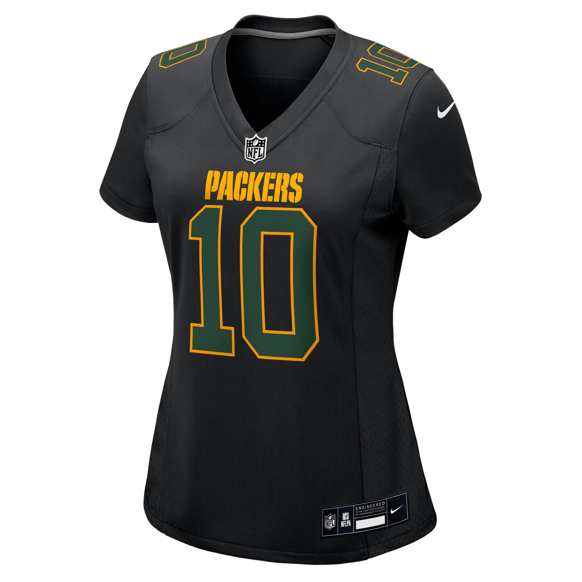 Jordan Love Green Bay Packers Nike Women’s Fashion Game Jersey – Black Clowdercats
