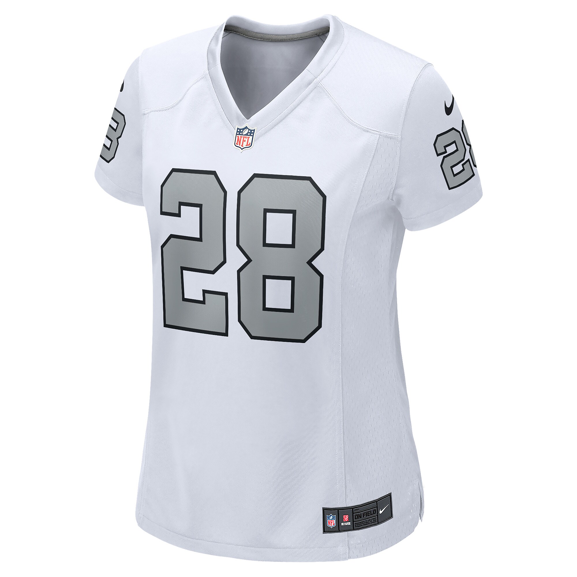 Josh Jacobs Las Vegas Raiders Nike Women’s Alternate Game Player Jersey – White Clowdercats