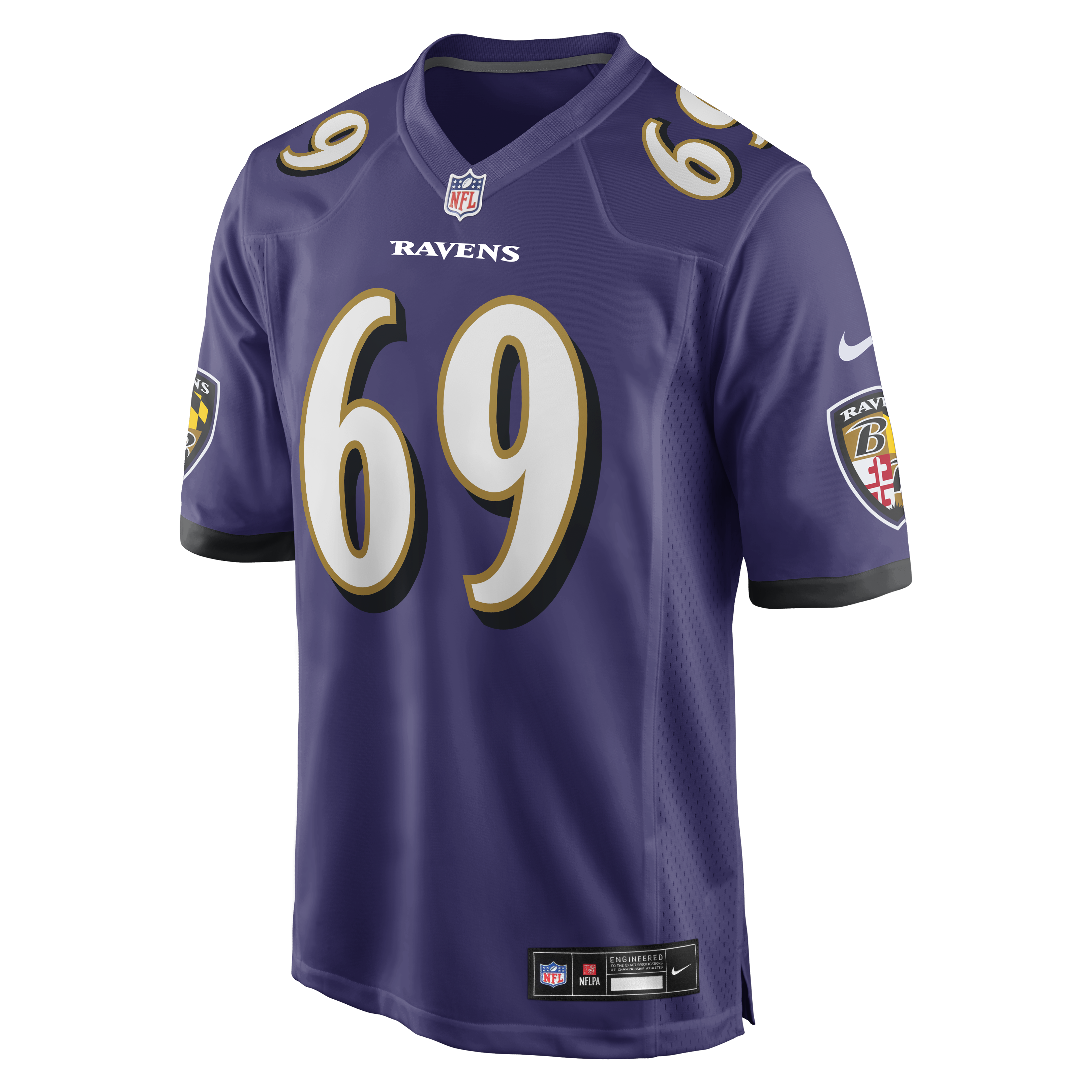 Josh Tupou Baltimore Ravens Nike Team Game Jersey – Purple Clowdercats