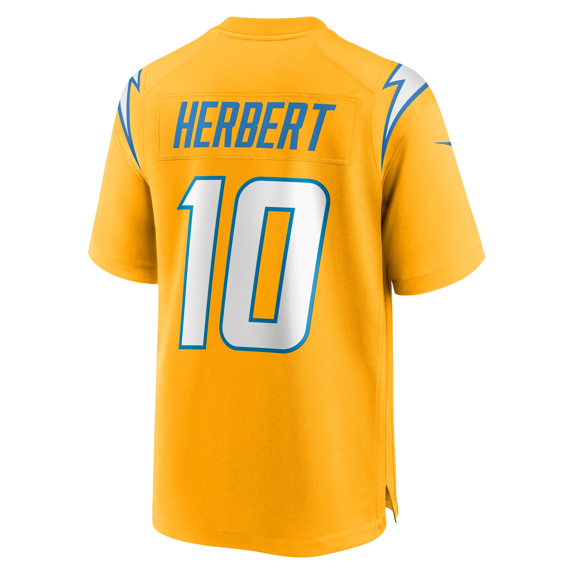 Justin Herbert Los Angeles Chargers Nike Youth Alternate Charger Power Game Player Jersey – Gold Clowdercats