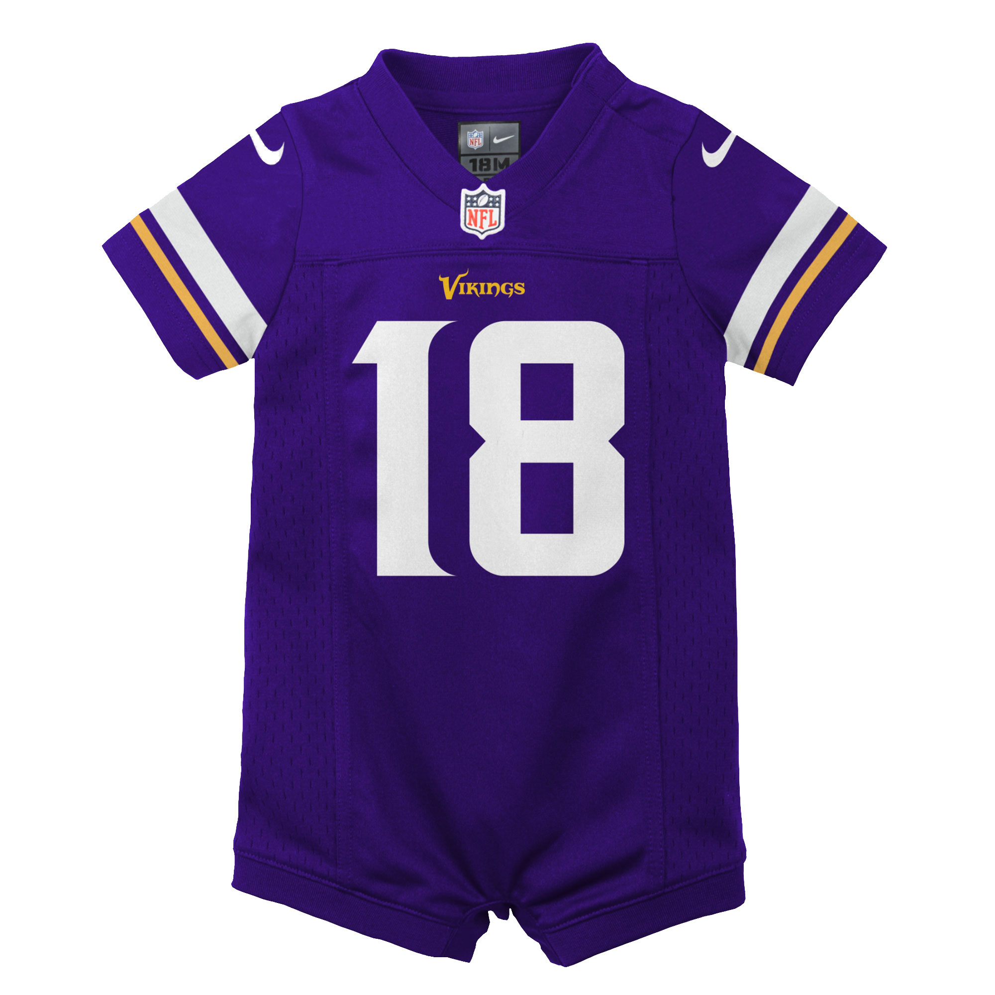 Justin Jefferson Minnesota Vikings Nike Newborn & Infant Game Romper Jersey – Purple Clowdercats