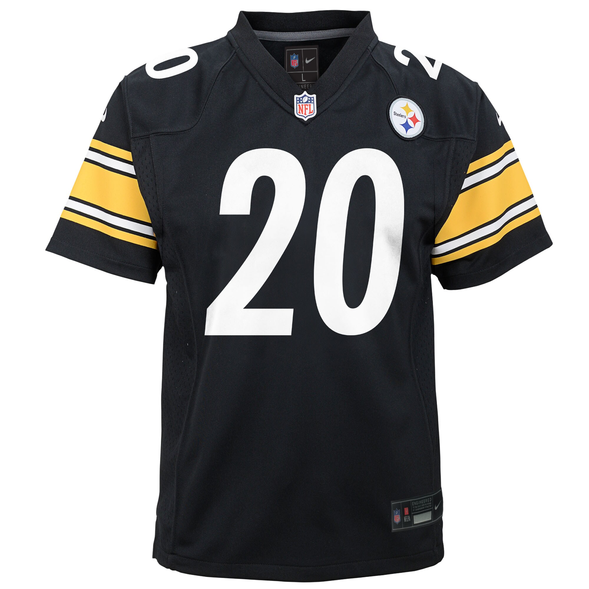 Kaleb Johnson Pittsburgh Steelers Nike Youth Team Game Jersey – Black Clowdercats