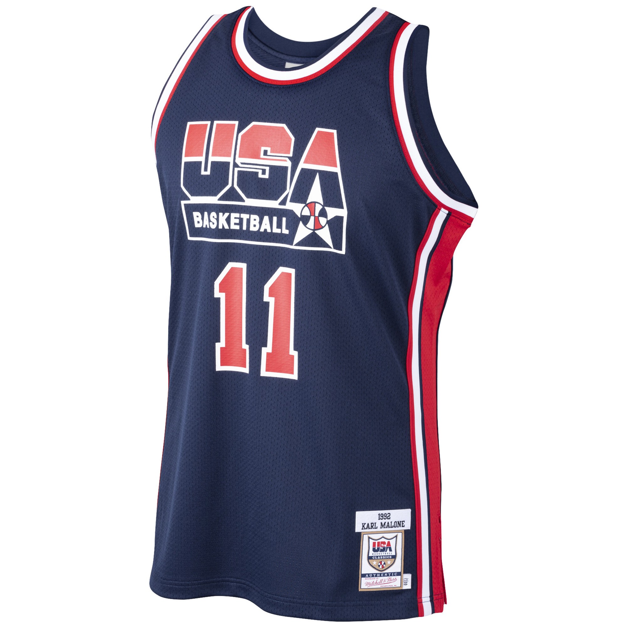 Karl Malone USA Basketball Mitchell & Ness 1992 Dream Team Authentic Jersey – Navy Clowdercats
