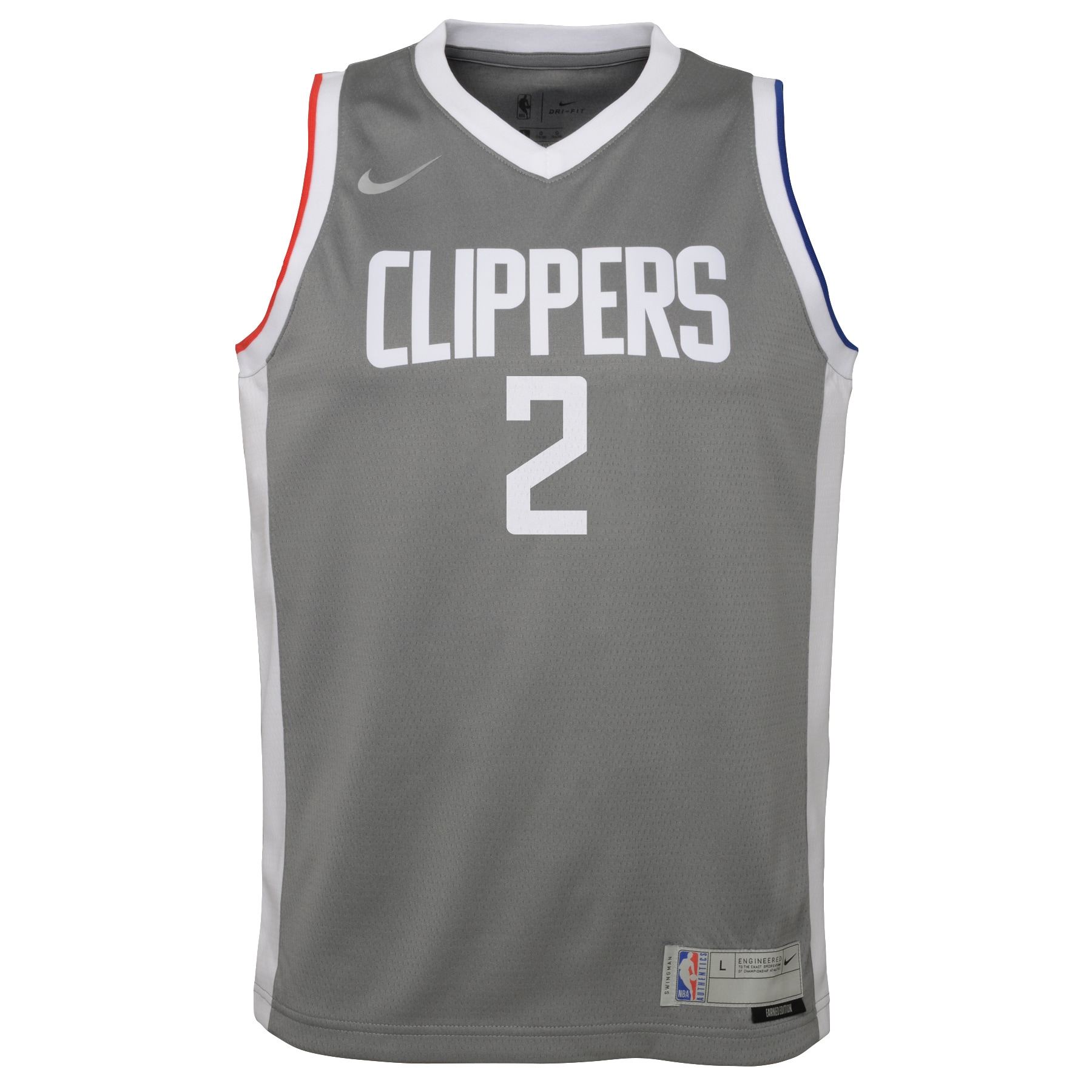Kawhi Leonard LA Clippers Nike Youth 2020/21 Swingman Player Jersey Gray – Earned Edition Clowdercats