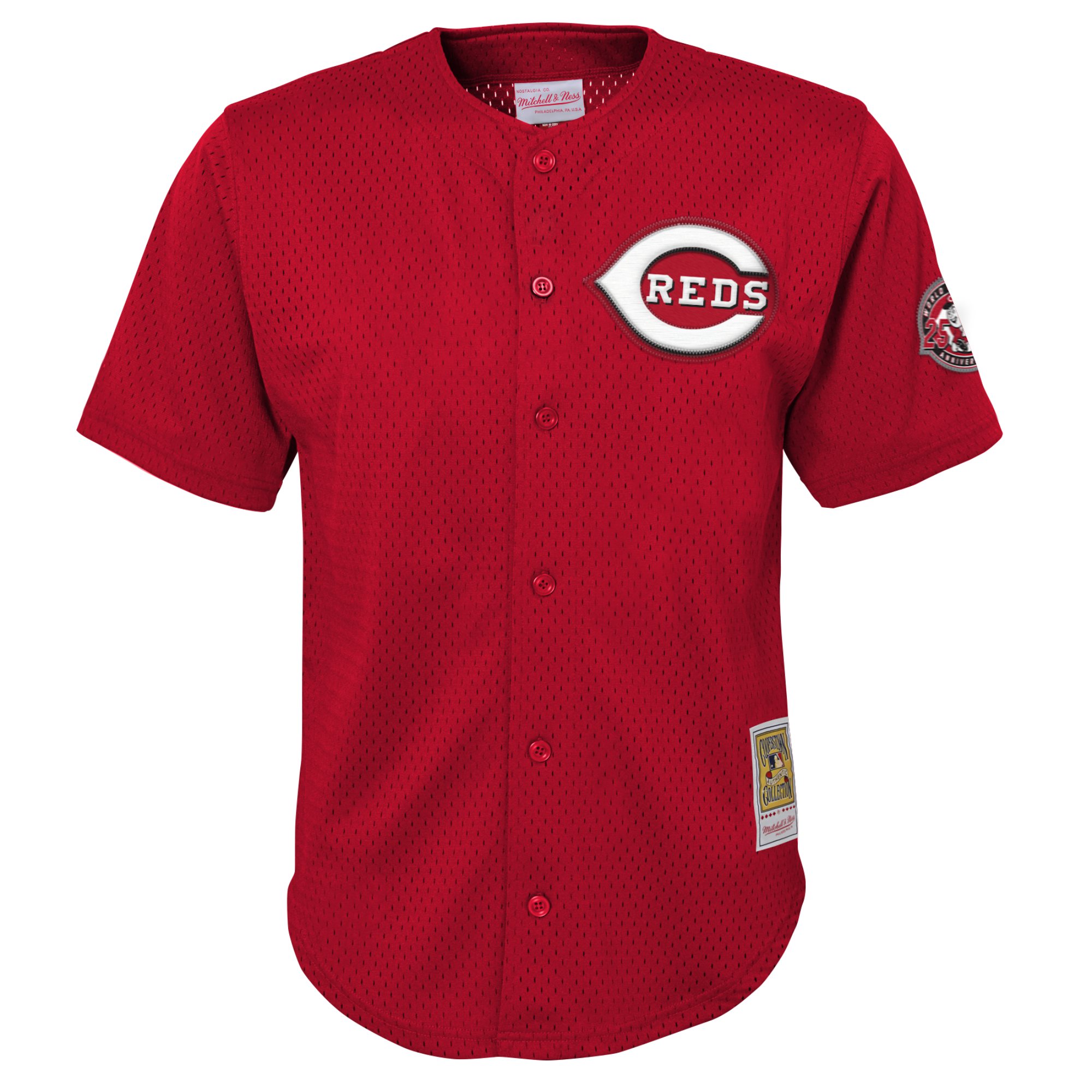 Ken Griffey Jr. Cincinnati Reds Mitchell & Ness Youth Cooperstown Collection Mesh Batting Practice Jersey – Red