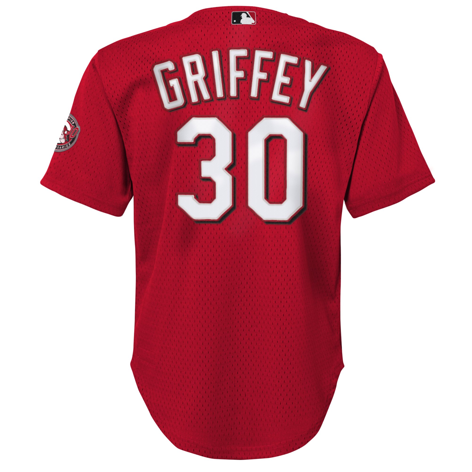 Ken Griffey Jr. Cincinnati Reds Mitchell & Ness Youth Cooperstown Collection Mesh Batting Practice Jersey – Red