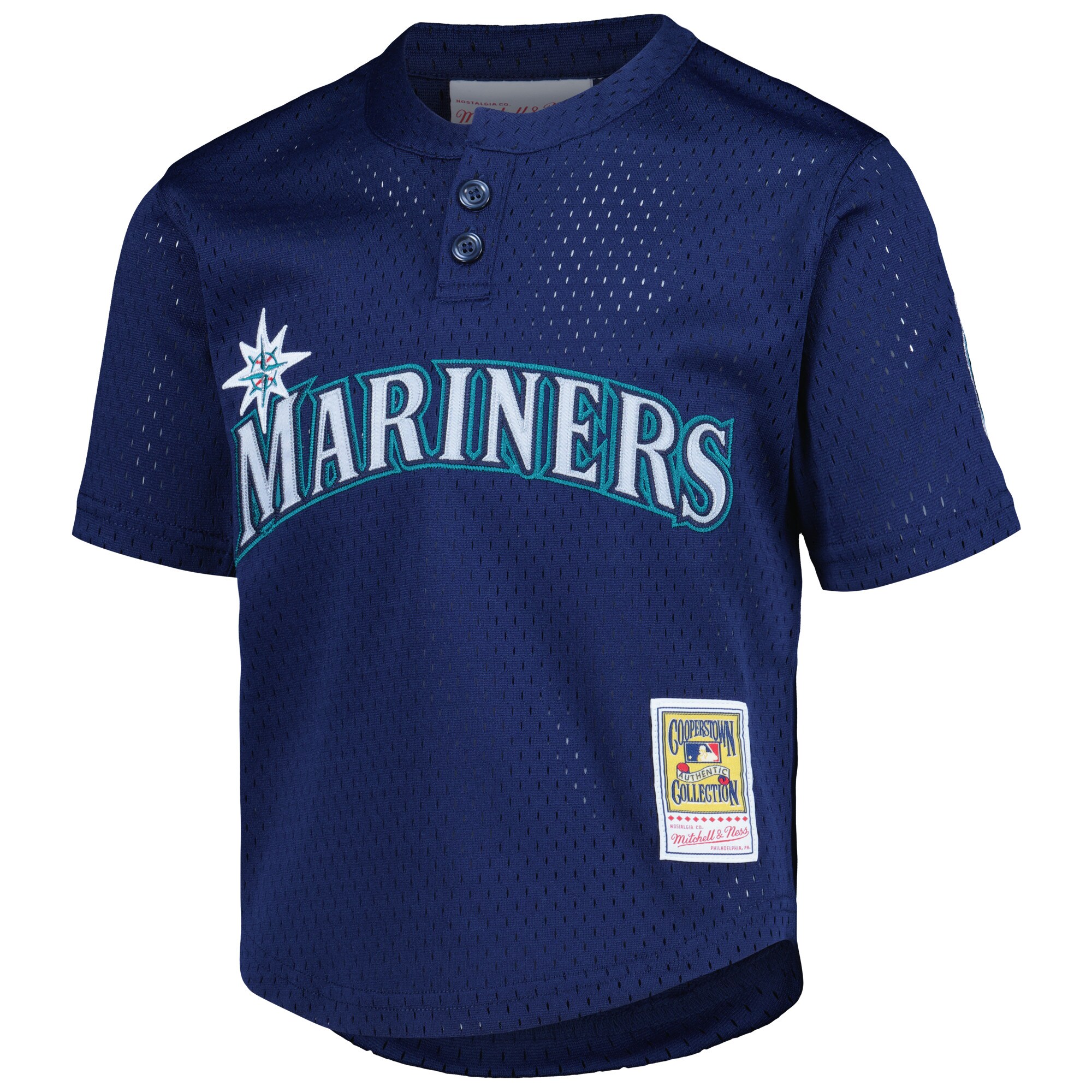 Ken Griffey Jr. Seattle Mariners Mitchell & Ness Preschool Cooperstown Collection Mesh Batting Practice Jersey – Navy