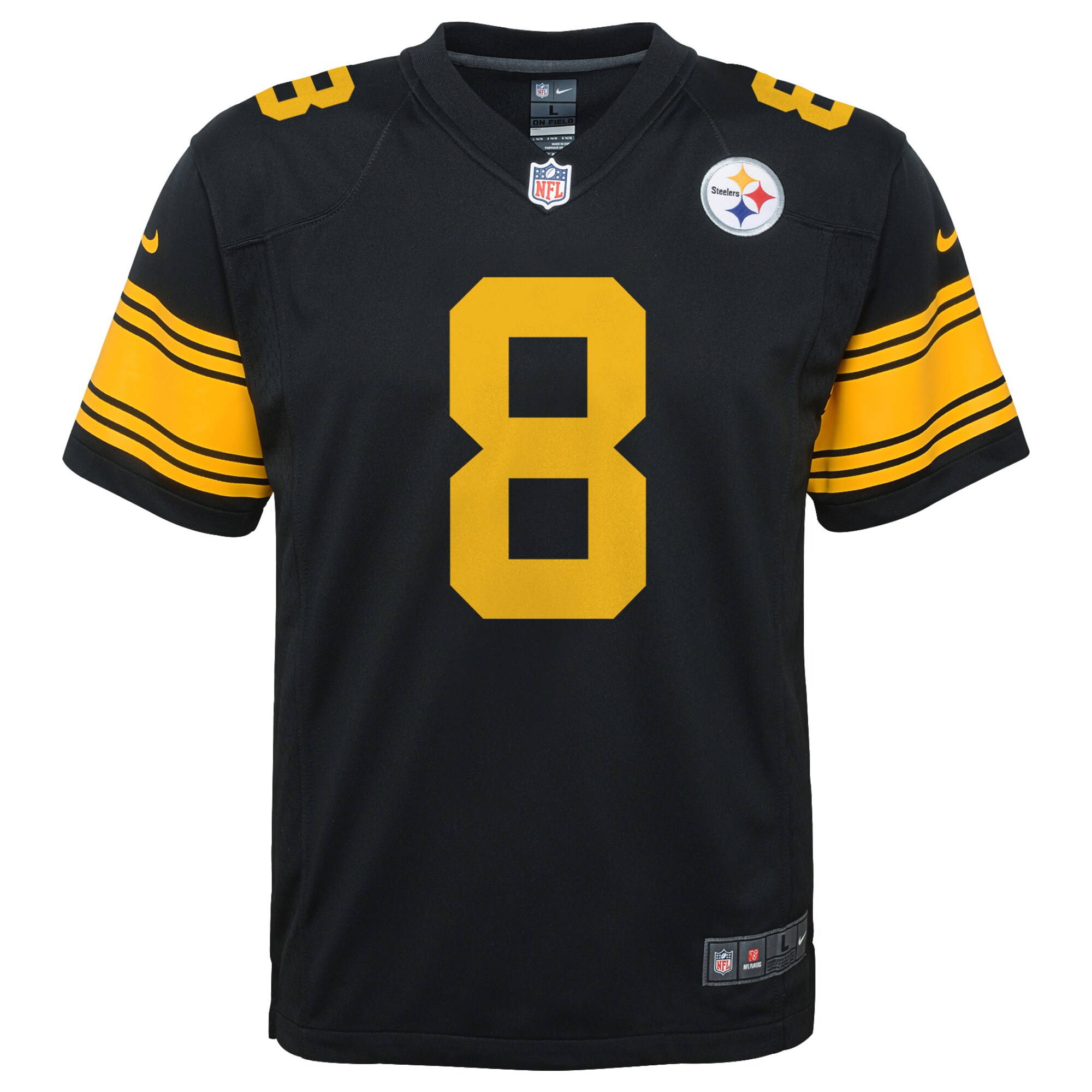 Kenny Pickett Pittsburgh Steelers Nike Youth Game Jersey – Black Clowdercats