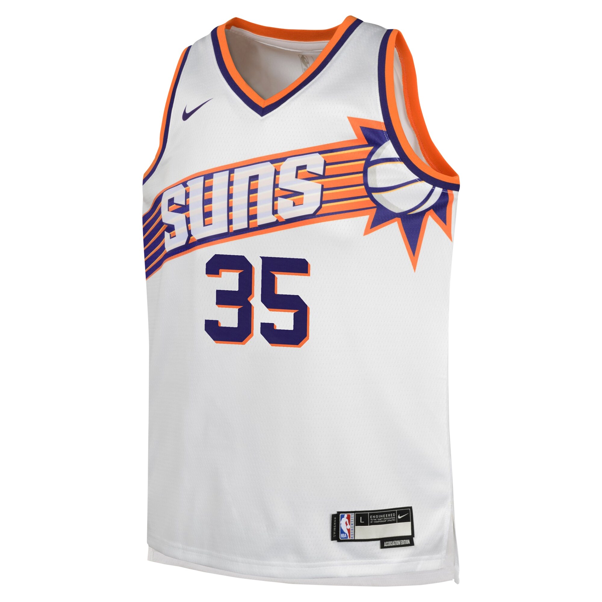 Kevin Durant Phoenix Suns Nike Youth Swingman Jersey – Association Edition – White Clowdercats