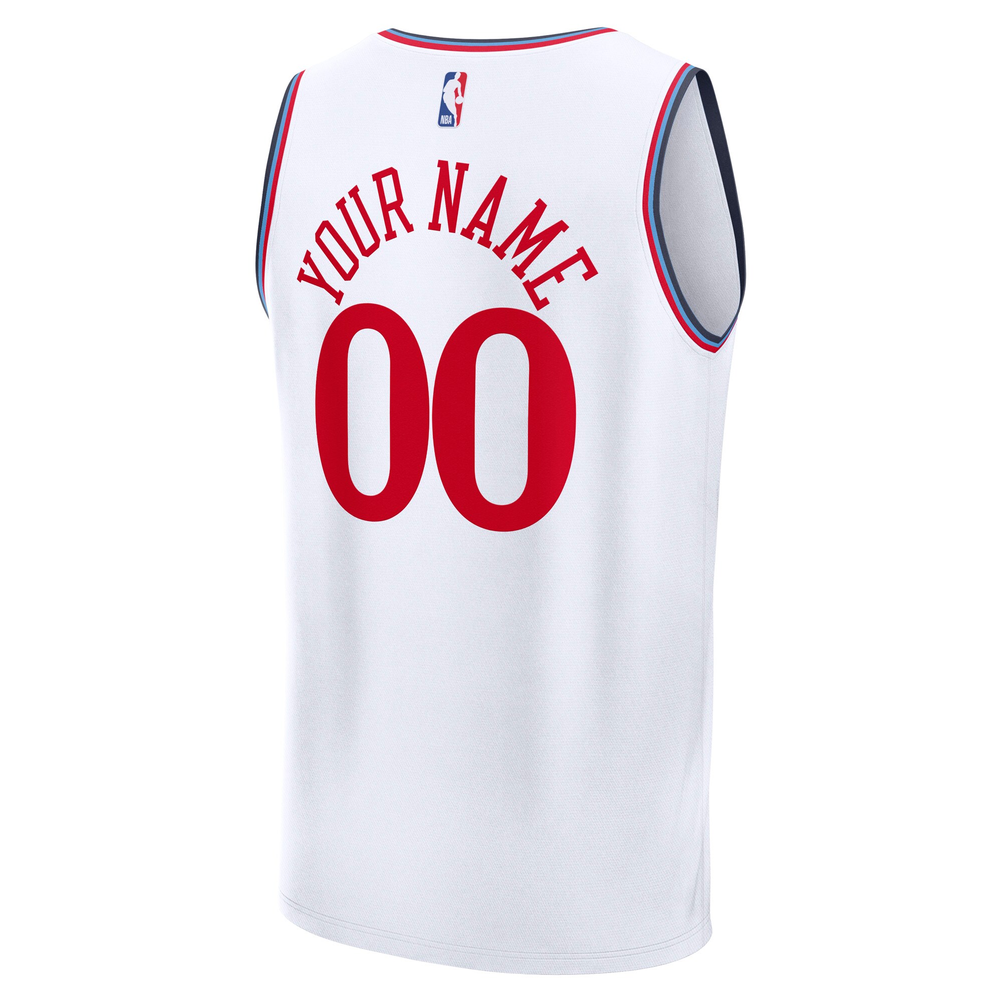 LA Clippers Fanatics Youth Fast Break Custom Replica Jersey – White – Association Edition Clowdercats
