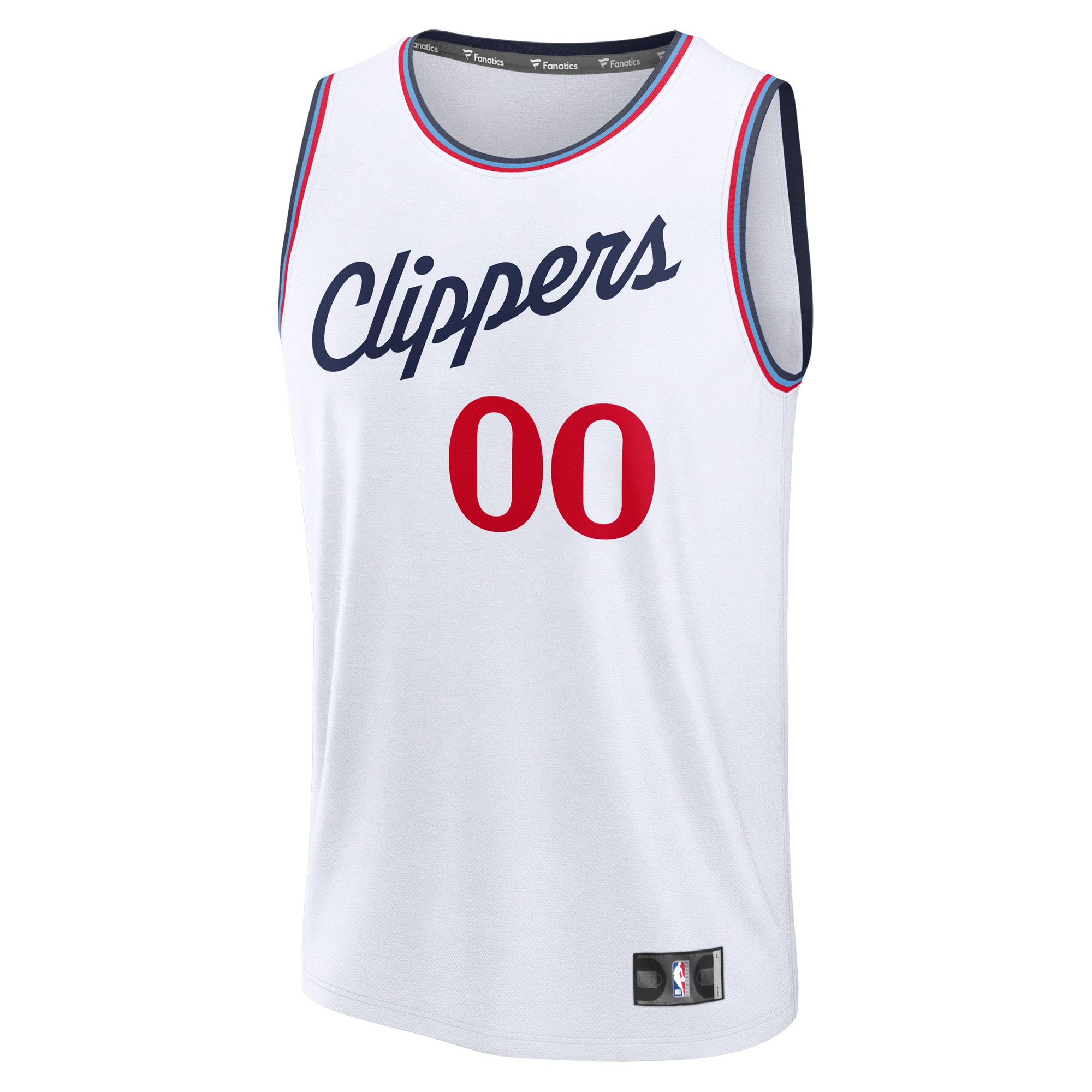 LA Clippers Fanatics Youth Fast Break Custom Replica Jersey – White – Association Edition Clowdercats