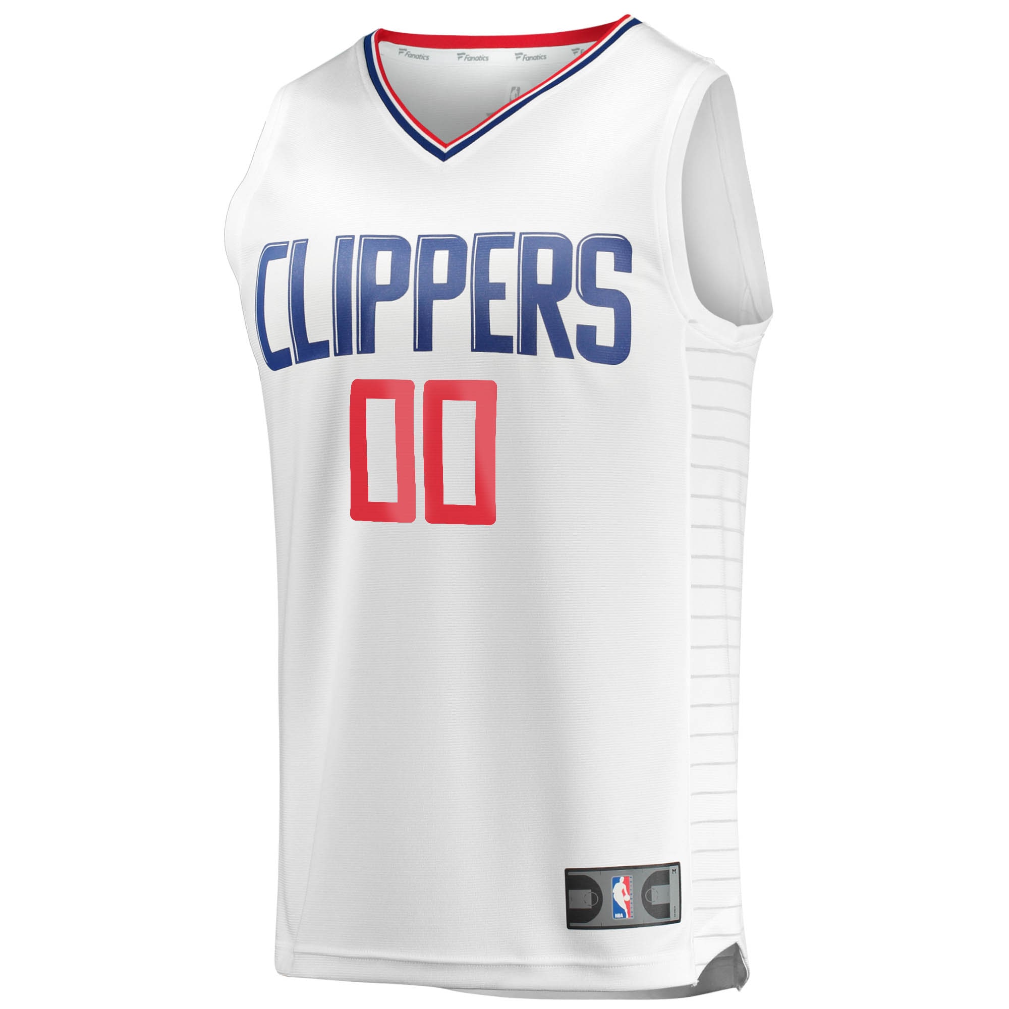 LA Clippers Fanatics Youth Fast Break Custom Replica Jersey White – Association Edition Clowdercats