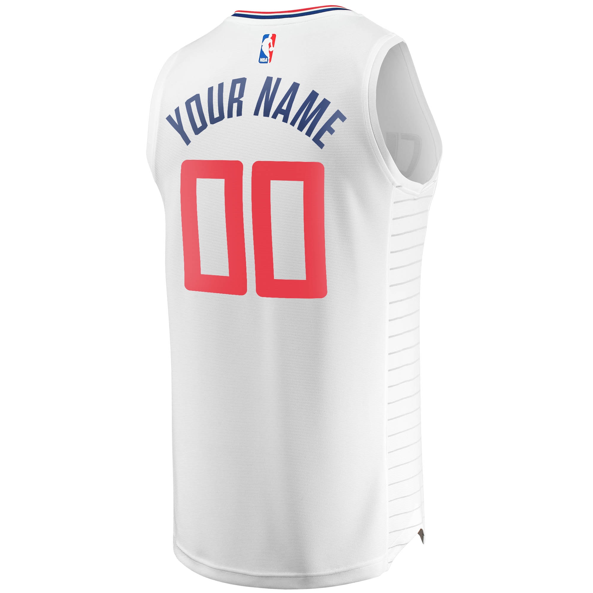 LA Clippers Fanatics Youth Fast Break Custom Replica Jersey White – Association Edition Clowdercats