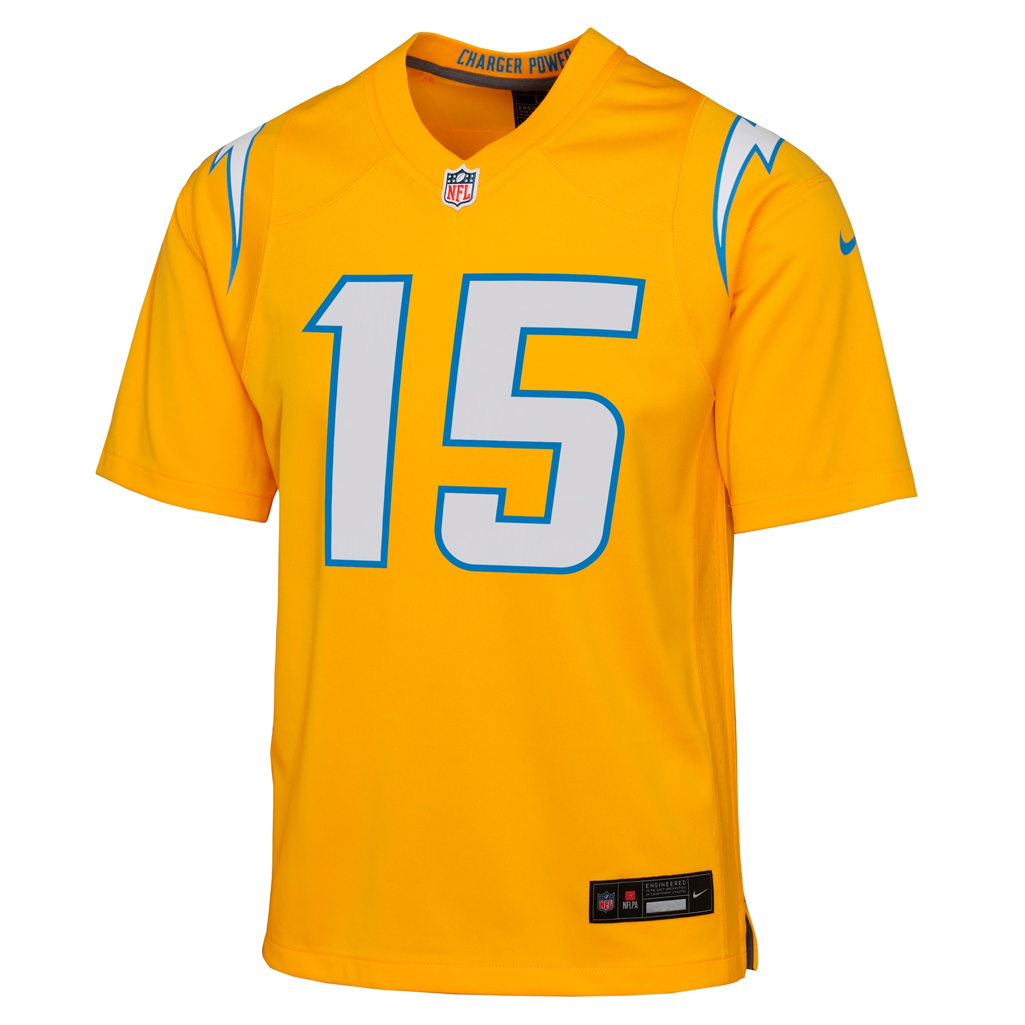 Ladd McConkey Los Angeles Chargers Nike Youth Alternate Charger Power Game Player Jersey – Gold Clowdercats