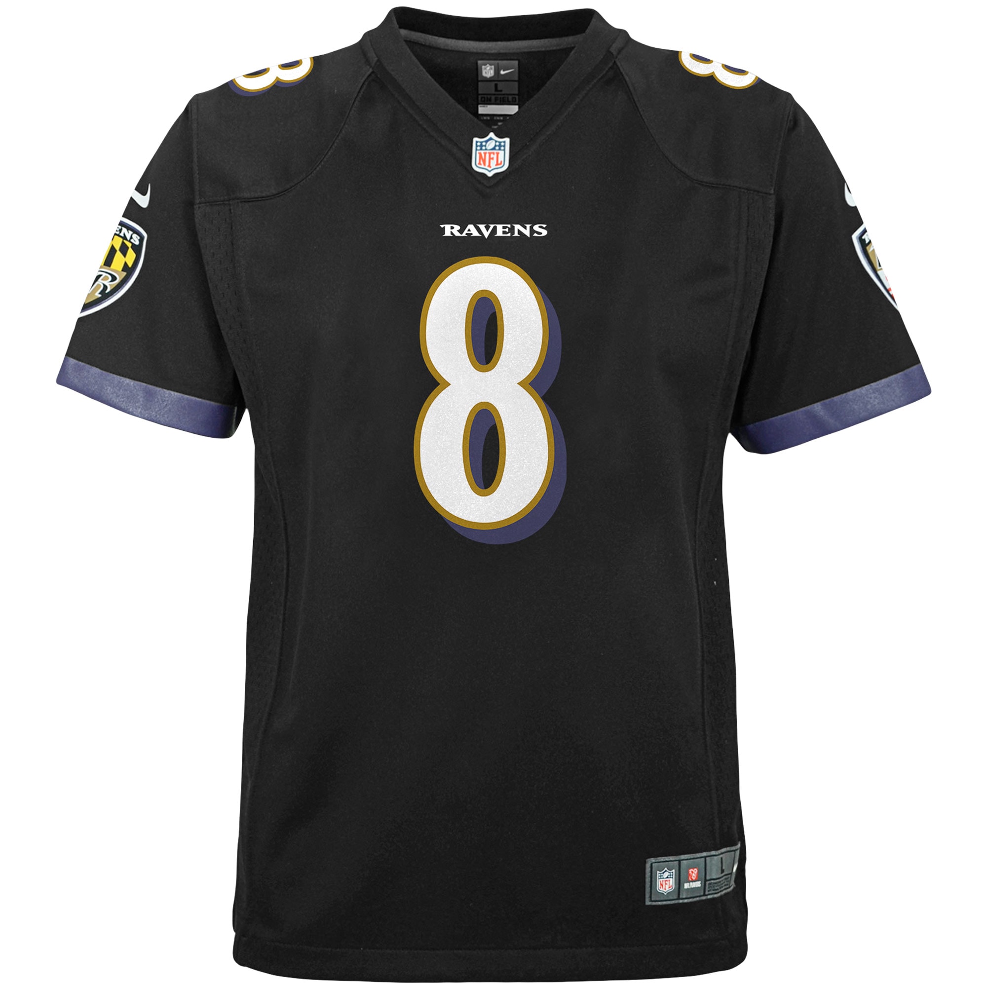 Lamar Jackson Baltimore Ravens Nike Youth Game Jersey – Black Clowdercats