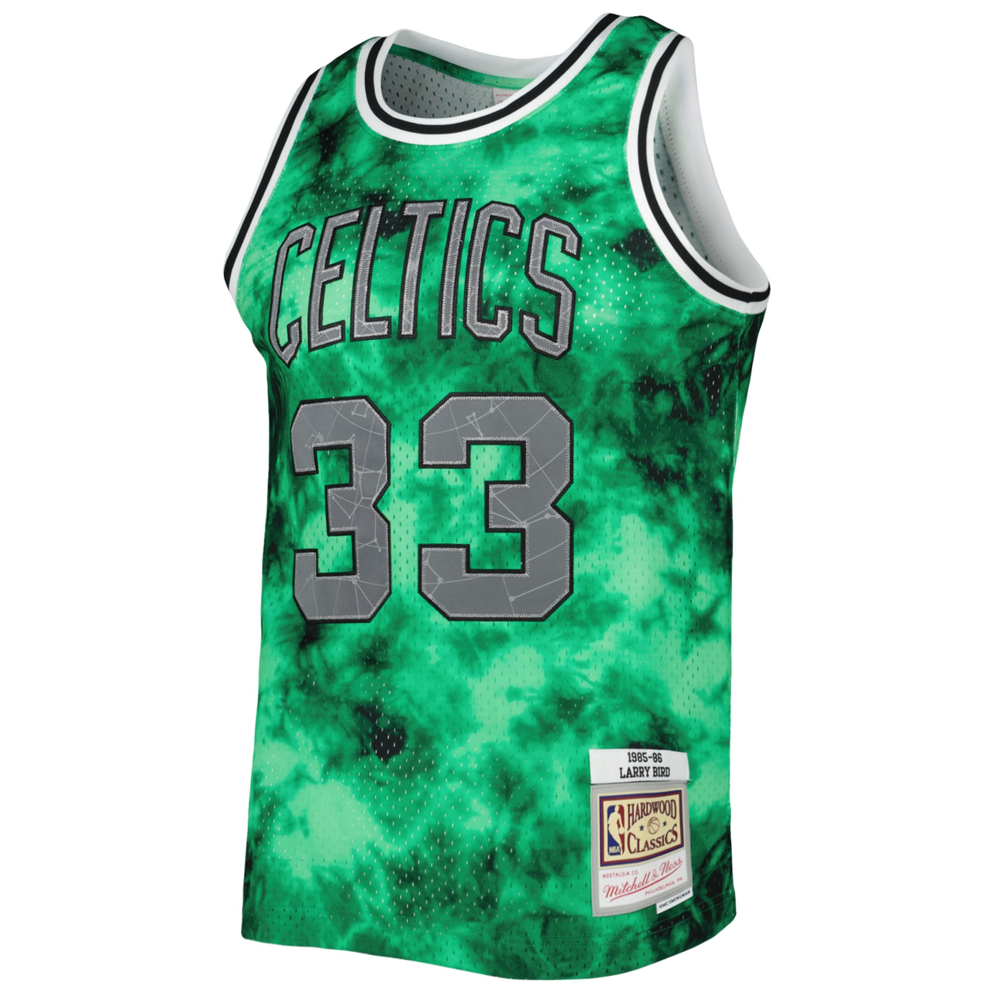 Larry Bird Boston Celtics Mitchell & Ness 1985/86 Galaxy Swingman Jersey – Kelly Green Clowdercats