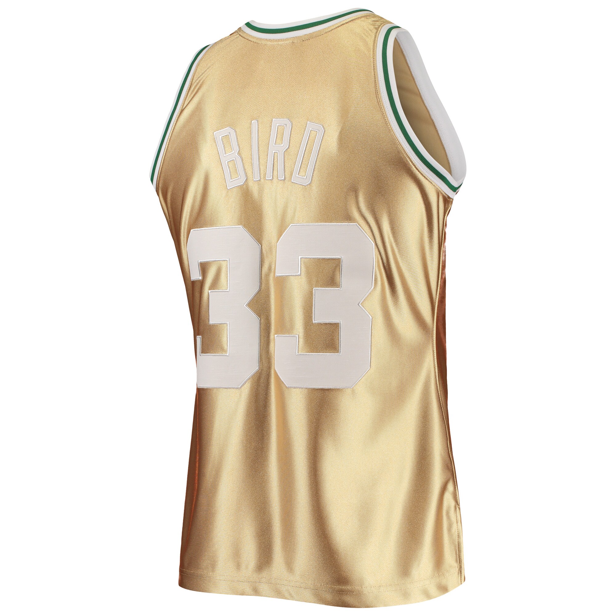 Larry Bird Boston Celtics Mitchell & Ness 75th Anniversary 1985/86 Hardwood Classics Swingman Jersey – Gold Clowdercats