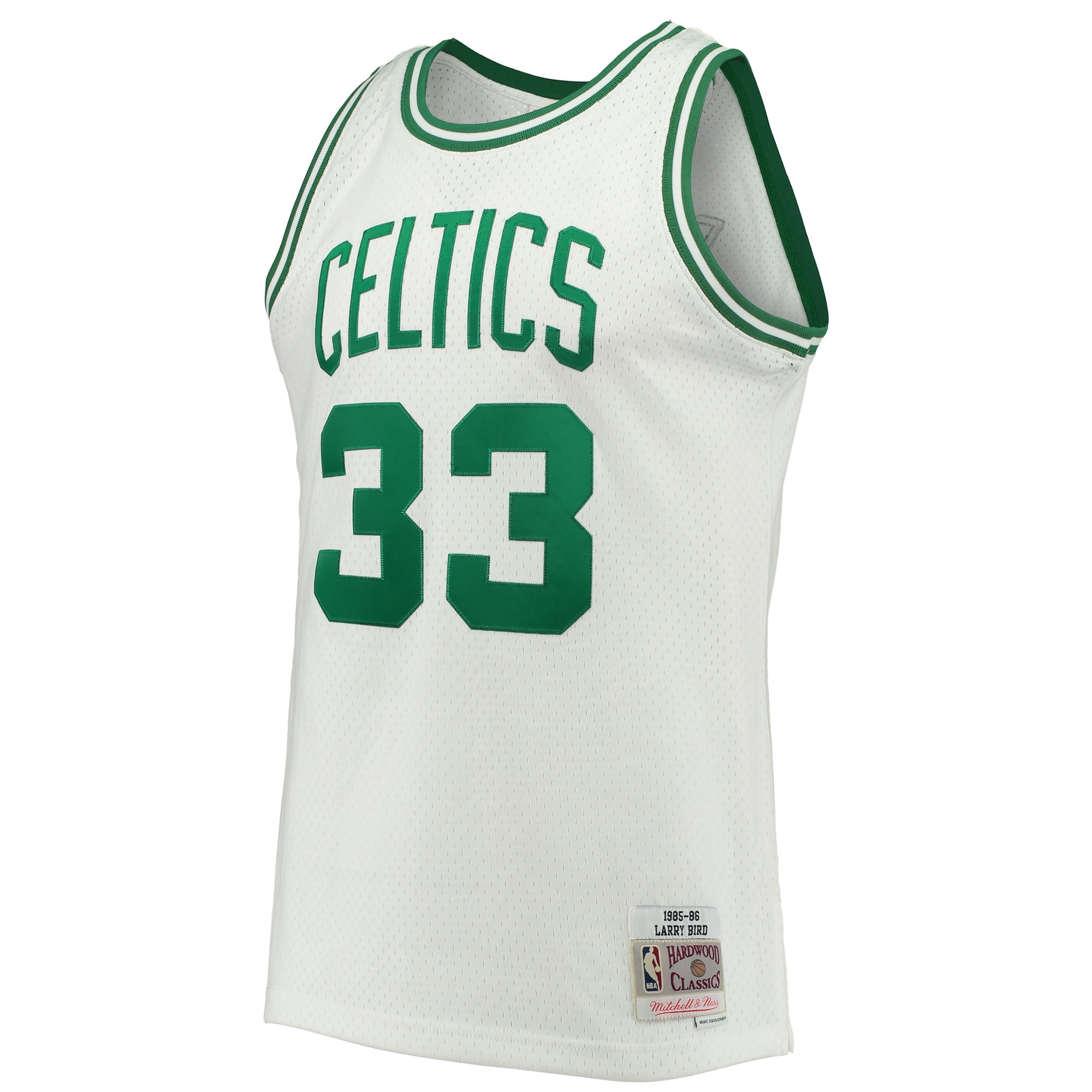 Larry Bird Boston Celtics Mitchell & Ness Hardwood Classics 1985/86 Swingman Jersey – White Clowdercats