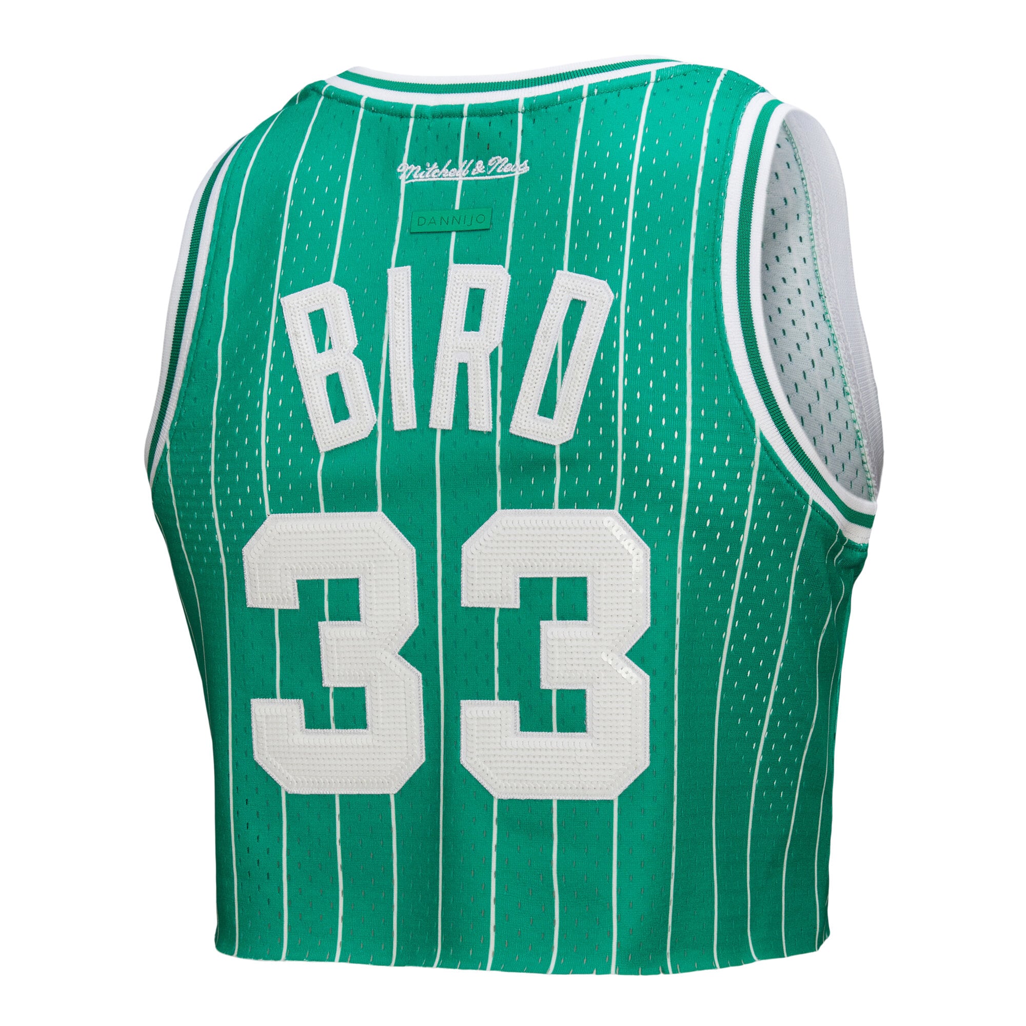 Larry Bird Boston Celtics Mitchell & Ness x DANNIJO Women’s Fashion Cropped Basketball Jersey – Kelly Green Clowdercats