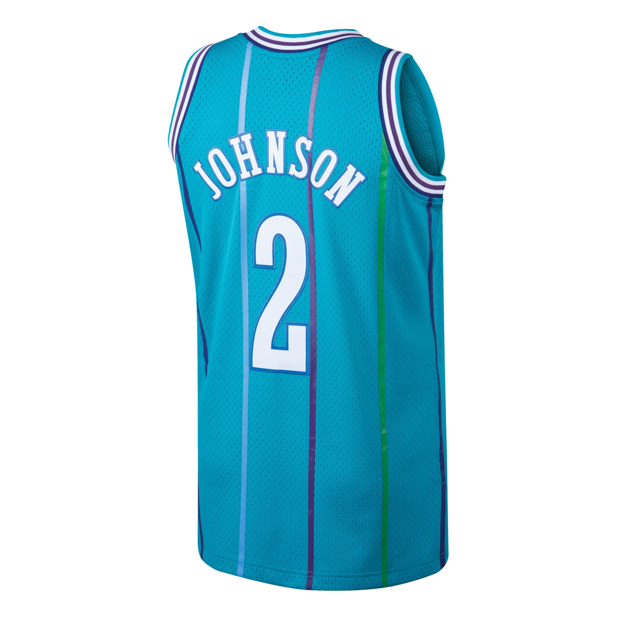 Larry Johnson Charlotte Hornets Mitchell & Ness 1992/93 Hardwood Classics Swingman Jersey – Teal Clowdercats