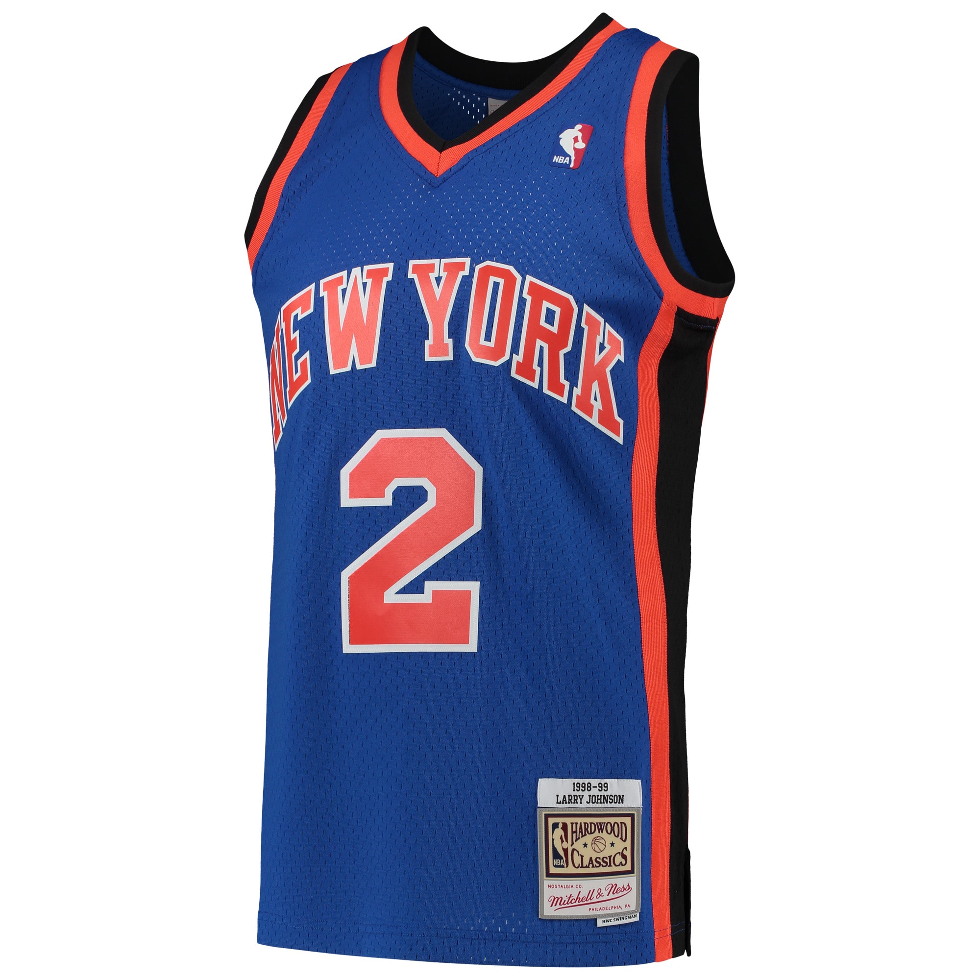 Larry Johnson New York Knicks Mitchell & Ness 1998/99 Hardwood Classics Swingman Jersey – Blue Clowdercats