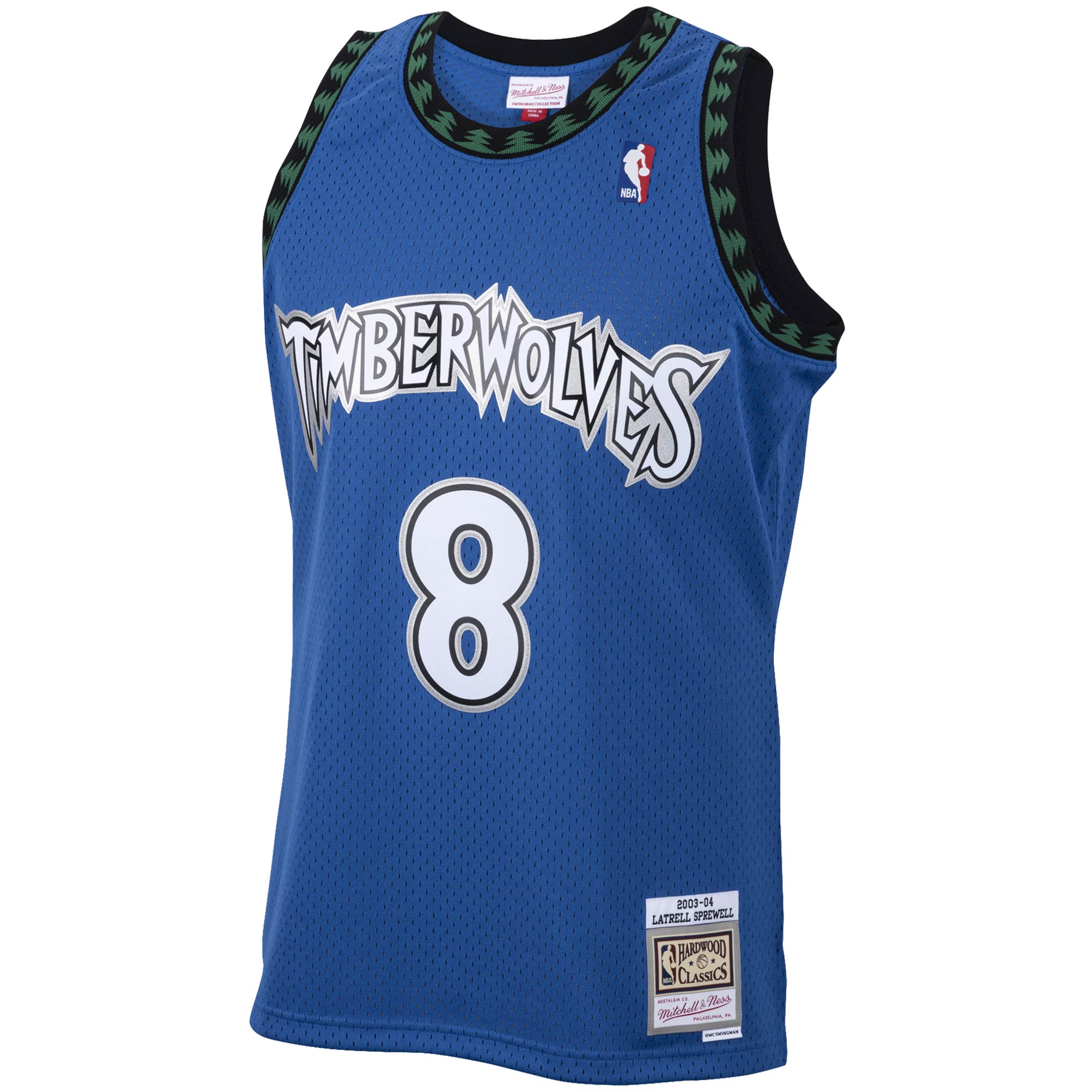 Latrell Sprewell Minnesota Timberwolves Mitchell & Ness 2003/04 Hardwood Classics Swingman Jersey – Blue Clowdercats