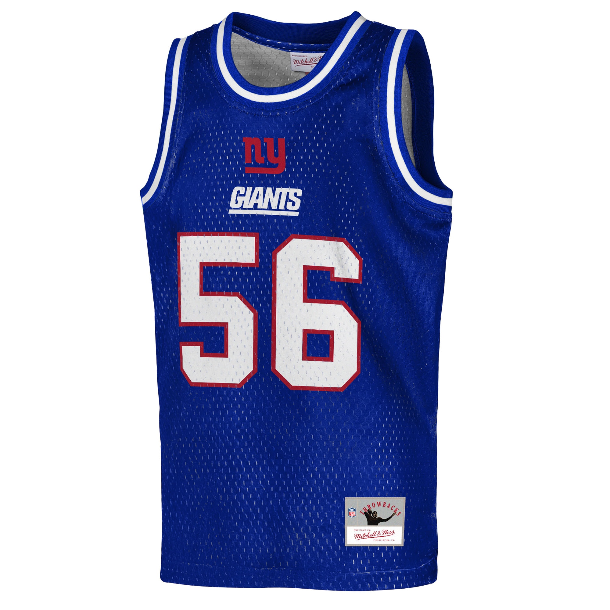 Lawrence Taylor New York Giants Mitchell & Ness Youth Retired Player NFL Basketball Fashion Jersey – Royal Clowdercats