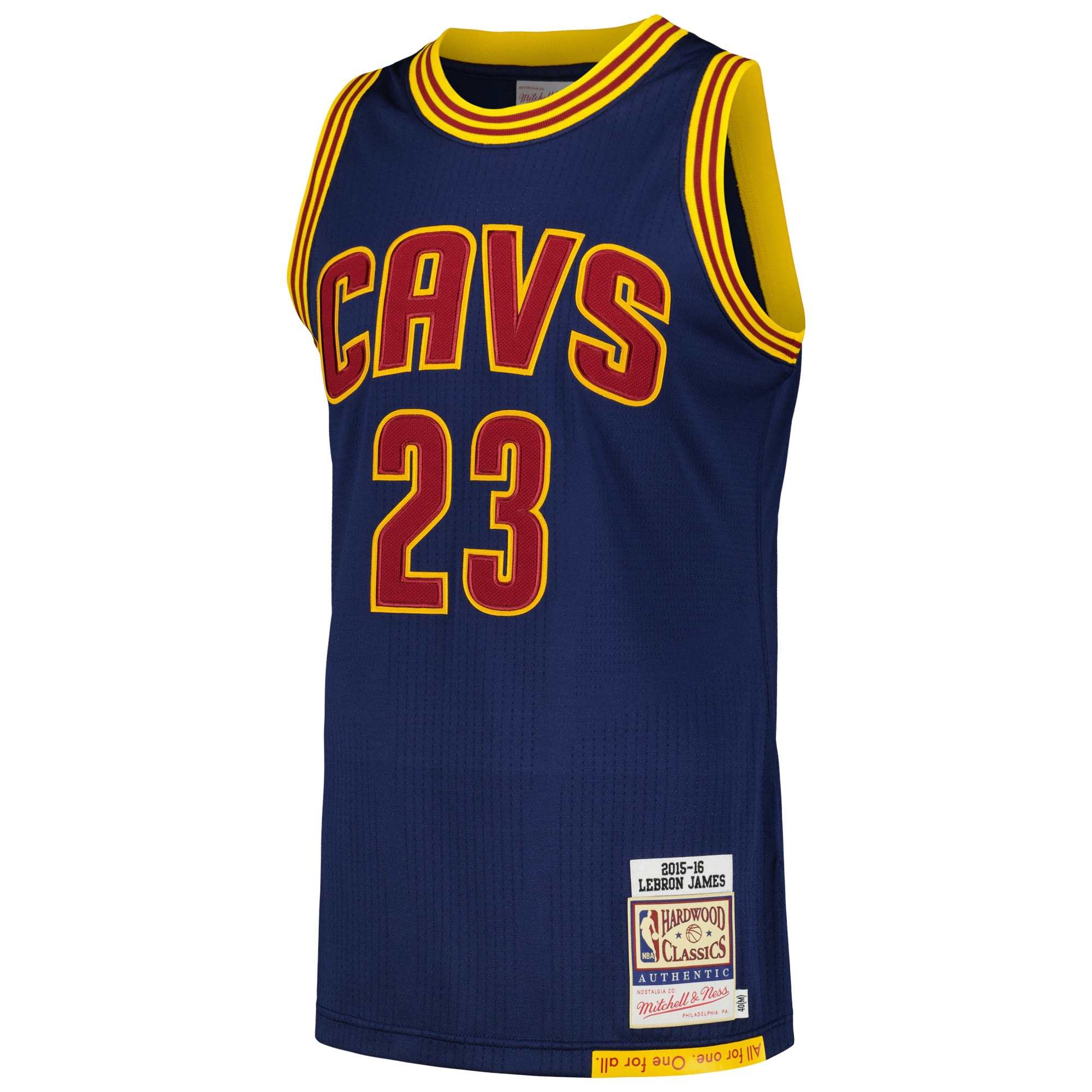 LeBron James Cleveland Cavaliers Mitchell & Ness 2015/16 Hardwood Classics Authentic Jersey – Navy Clowdercats