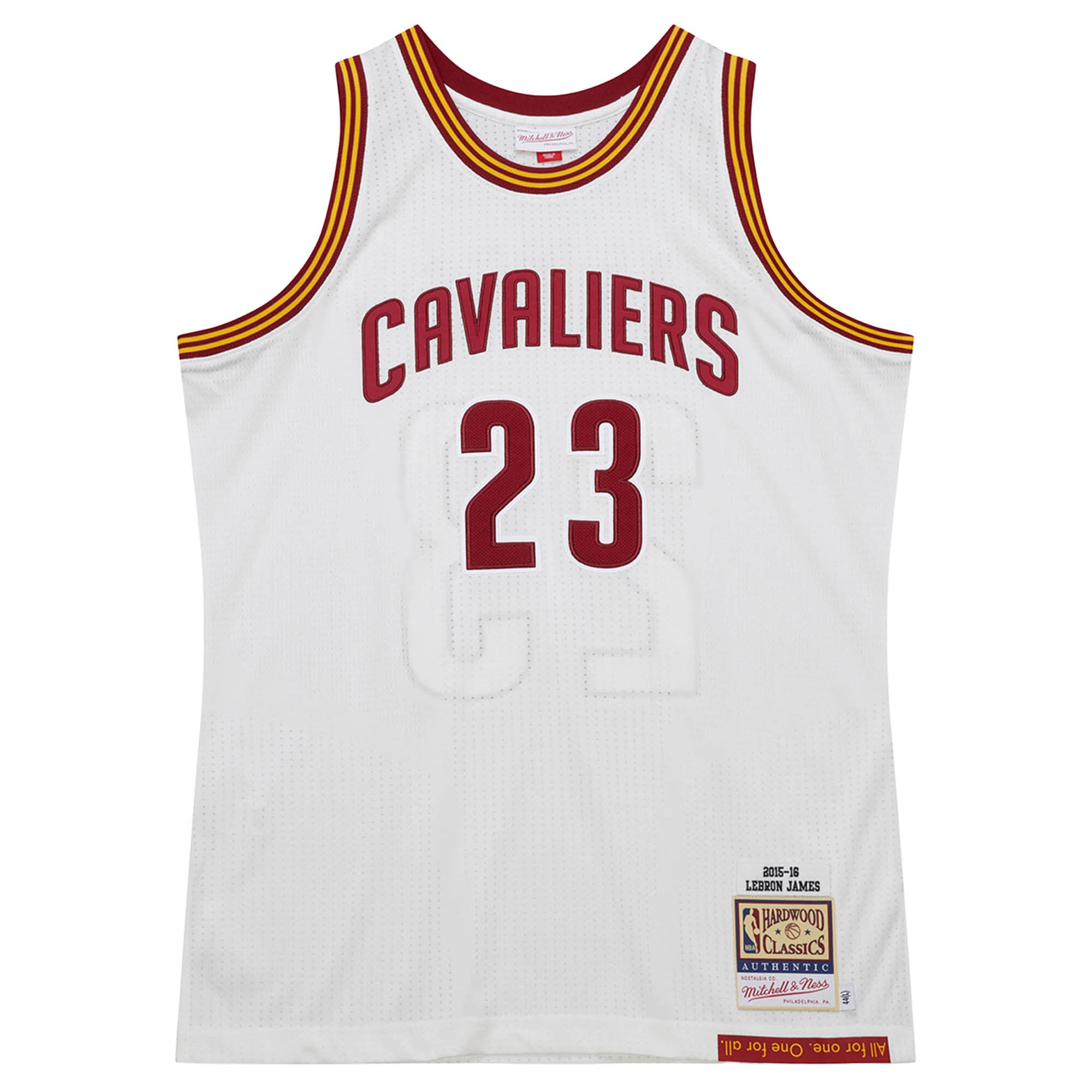 LeBron James Cleveland Cavaliers Mitchell & Ness 2015/16 Hardwood Classics Authentic Jersey – White Clowdercats