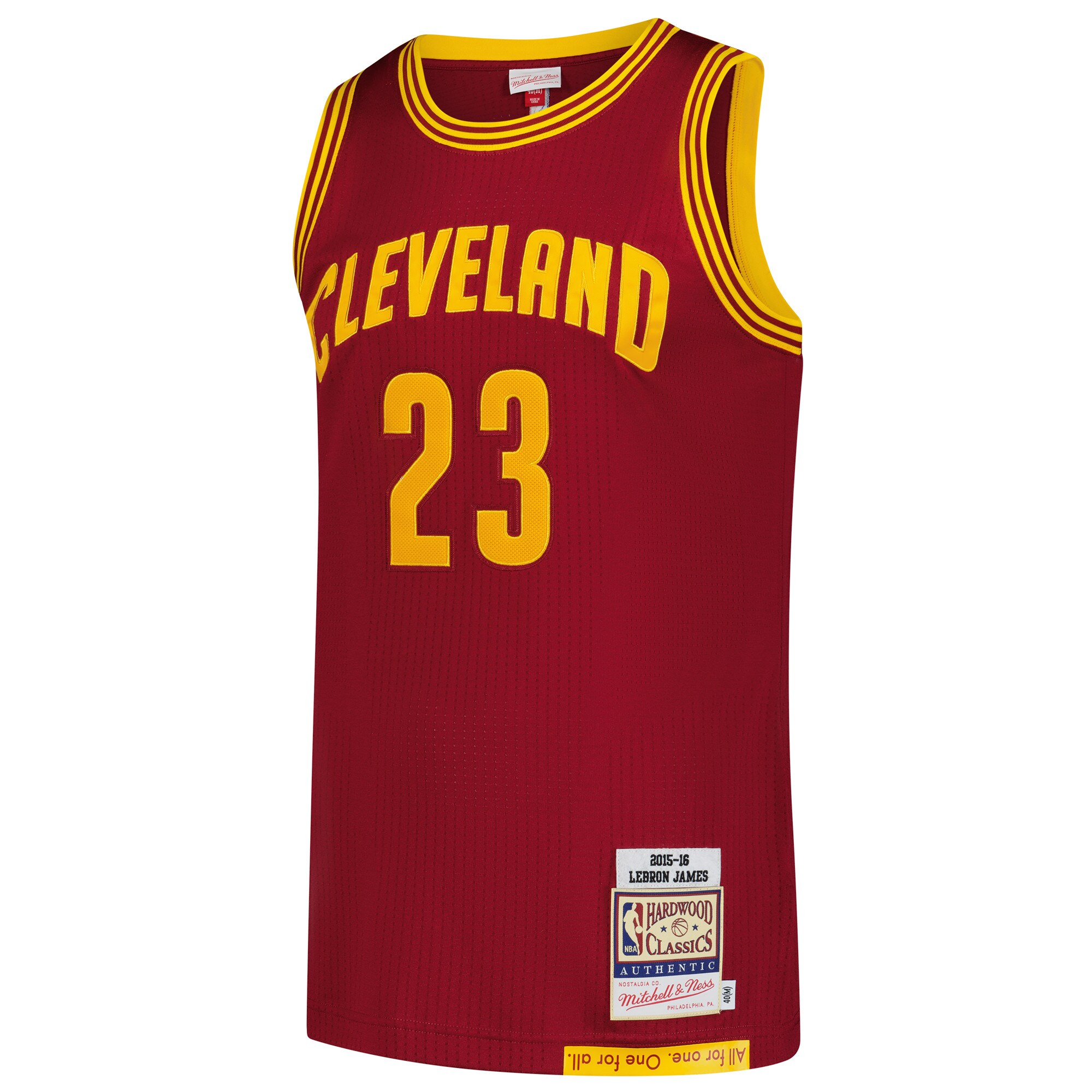 LeBron James Cleveland Cavaliers Mitchell & Ness Hardwood Classics 2015/16 Authentic Jersey – Wine Clowdercats
