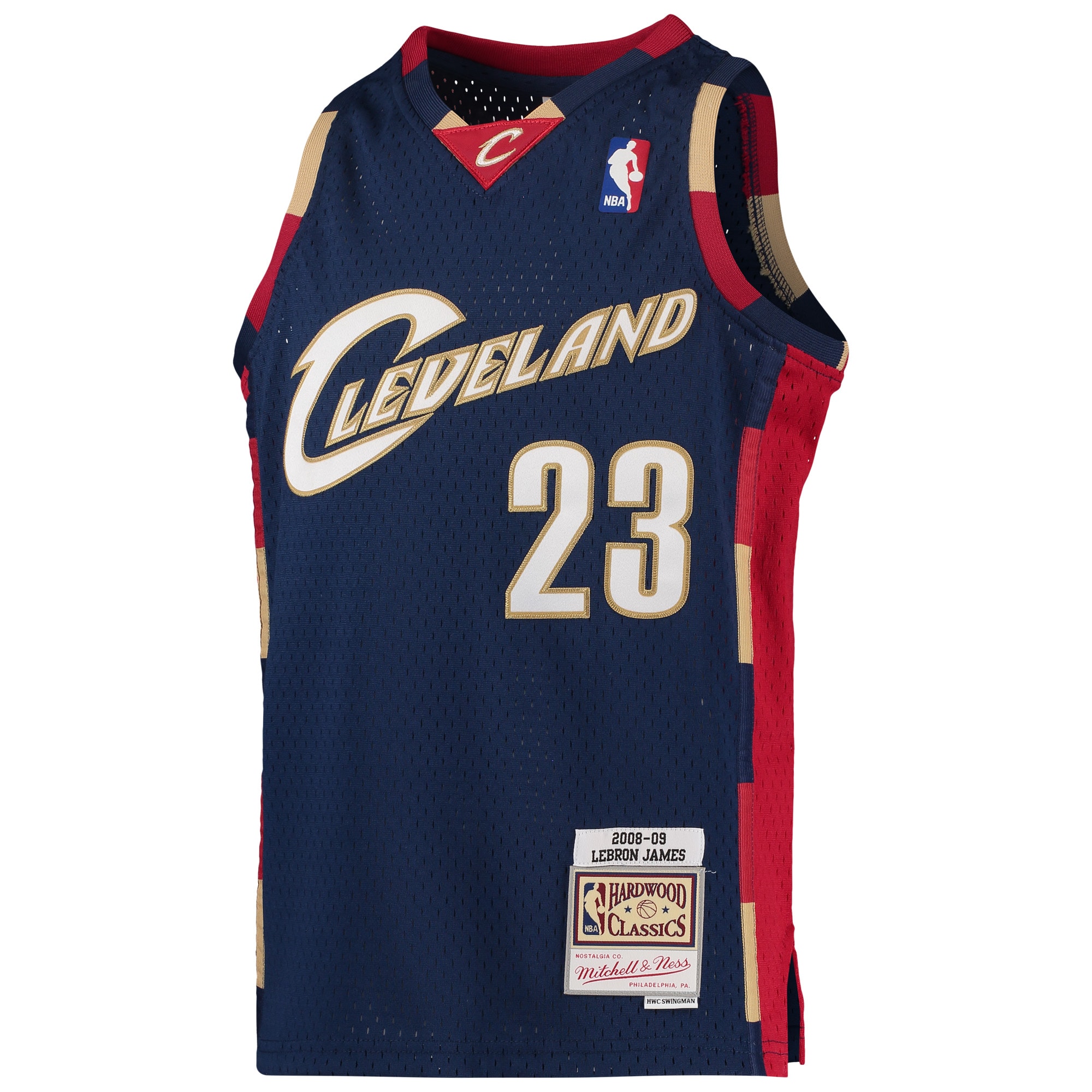 LeBron James Cleveland Cavaliers Mitchell & Ness Youth 2008-09 Hardwood Classics Swingman Jersey – Navy Clowdercats